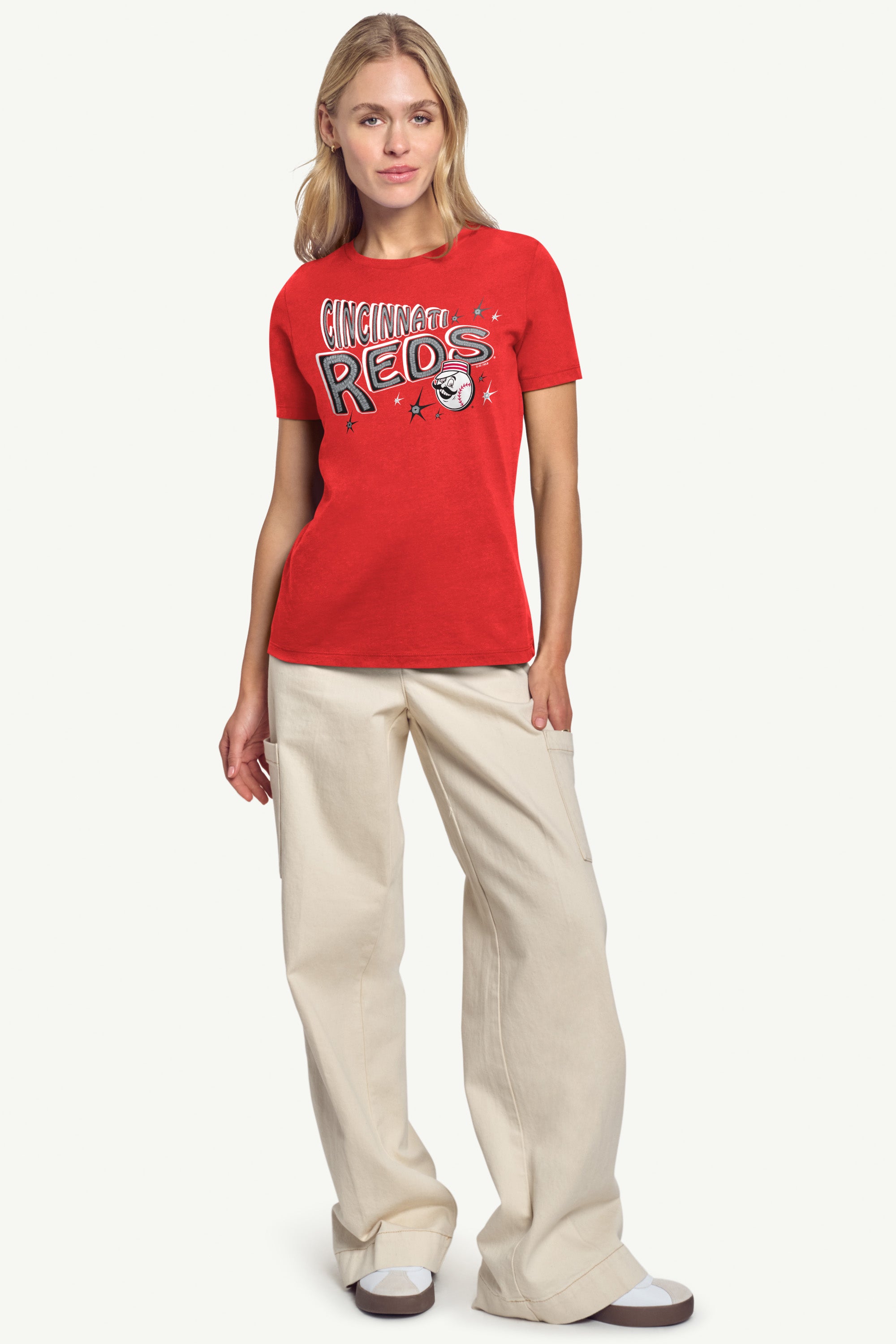 WOMENS CINCINNATI REDS FIREWORKS T SHIRT View 3 | Cincinnati Reds WOMENS CINCINNATI REDS FIREWORKS T SHIRT View 3 | Cincinnati Reds