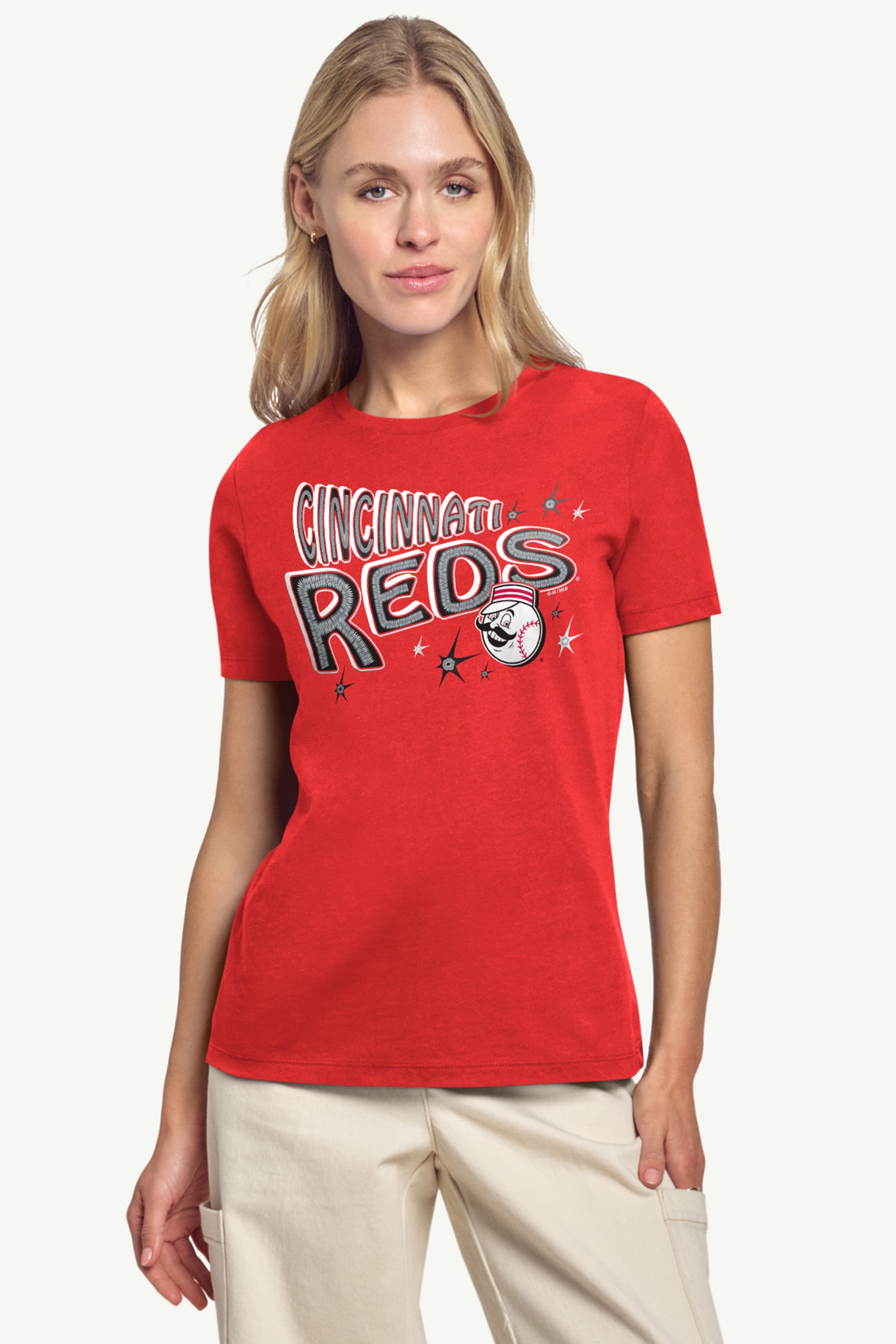 WOMENS CINCINNATI REDS FIREWORKS T SHIRT View 4 | Cincinnati Reds WOMENS CINCINNATI REDS FIREWORKS T SHIRT View 4 | Cincinnati Reds