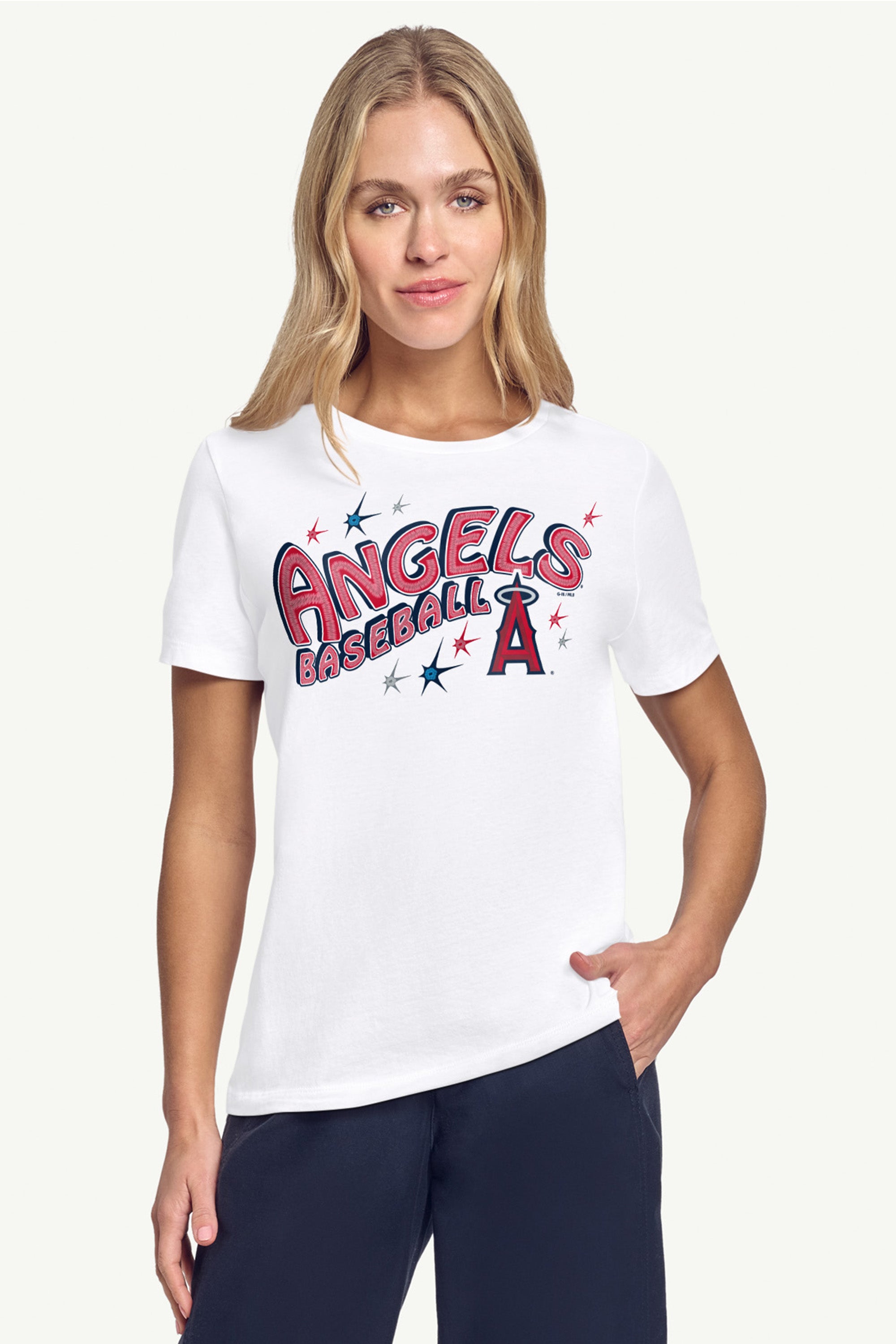 WOMENS LOS ANGELES ANGELS FIREWORKS T SHIRT View 3 | MLB WOMENS LOS ANGELES ANGELS FIREWORKS T SHIRT View 3 | MLB
