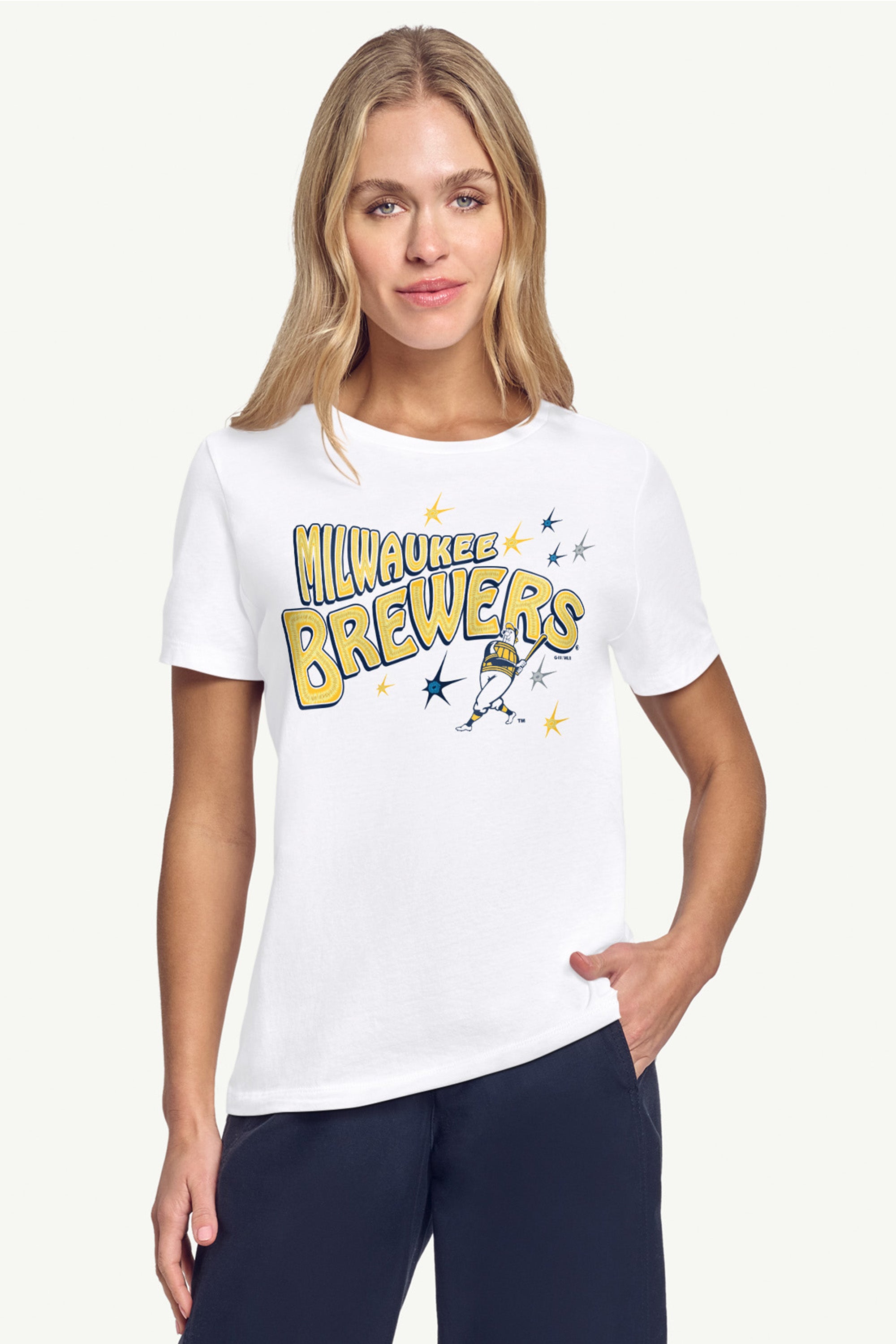 WOMENS MILWAUKEE BREWERS FIREWORKS T SHIRT View 3 WOMENS MILWAUKEE BREWERS FIREWORKS T SHIRT View 3