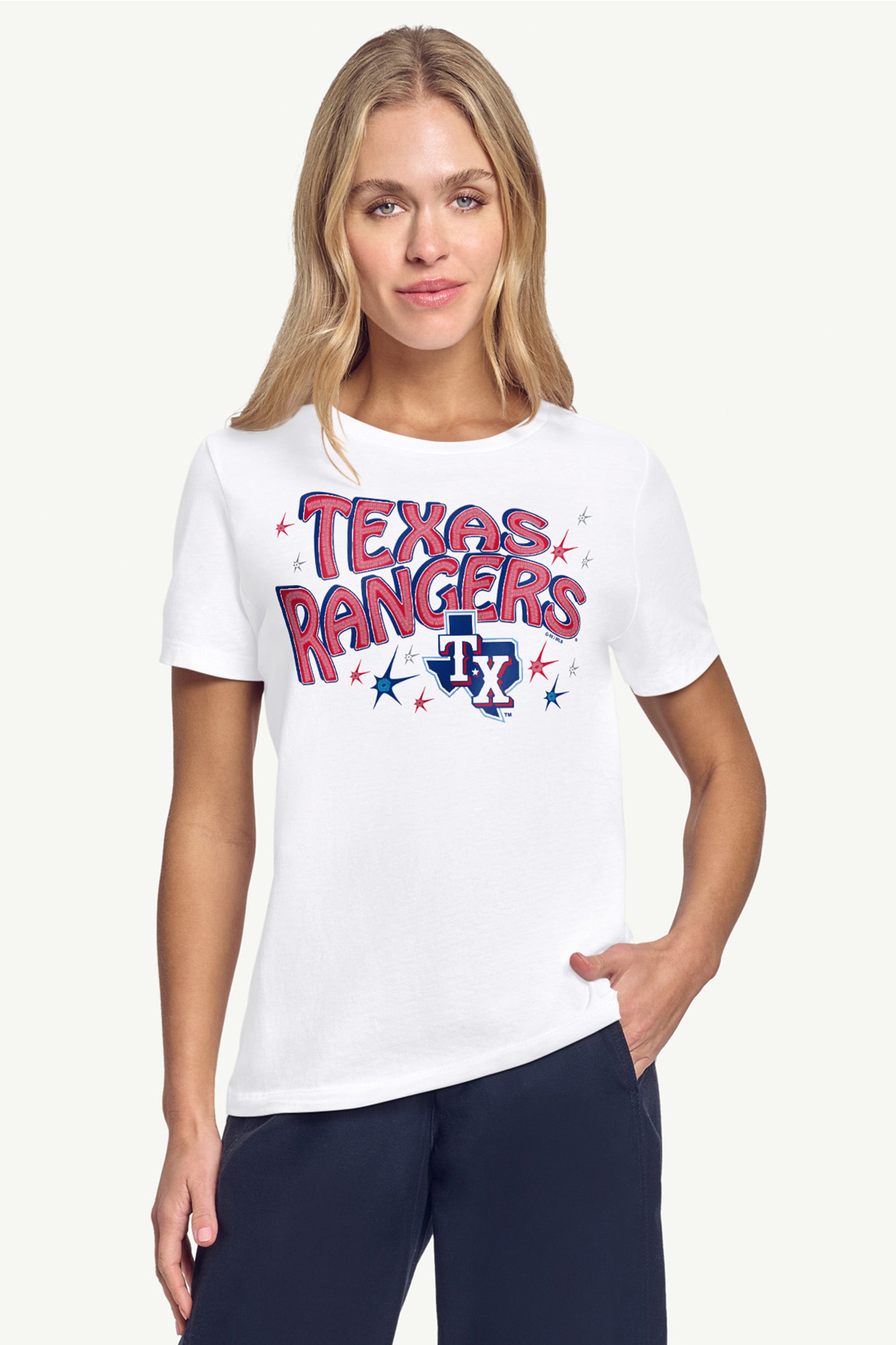 WOMENS TEXAS RANGERS FIREWORKS T SHIRT View 3 | Texas Rangers WOMENS TEXAS RANGERS FIREWORKS T SHIRT View 3 | Texas Rangers