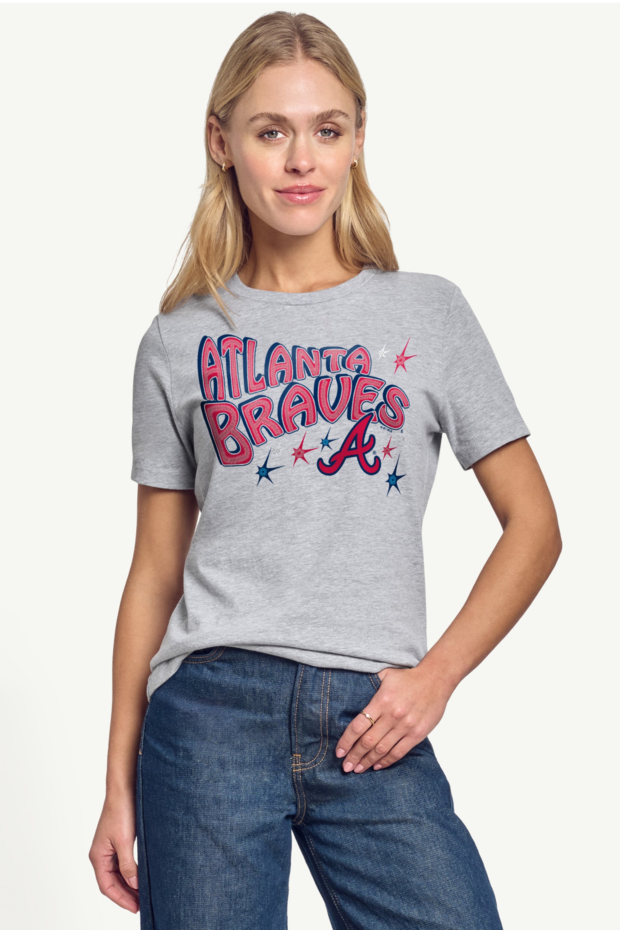 WOMENS ATLANTA BRAVES FIREWORKS T SHIRT View 3 | Atlanta Braves WOMENS ATLANTA BRAVES FIREWORKS T SHIRT View 3 | Atlanta Braves