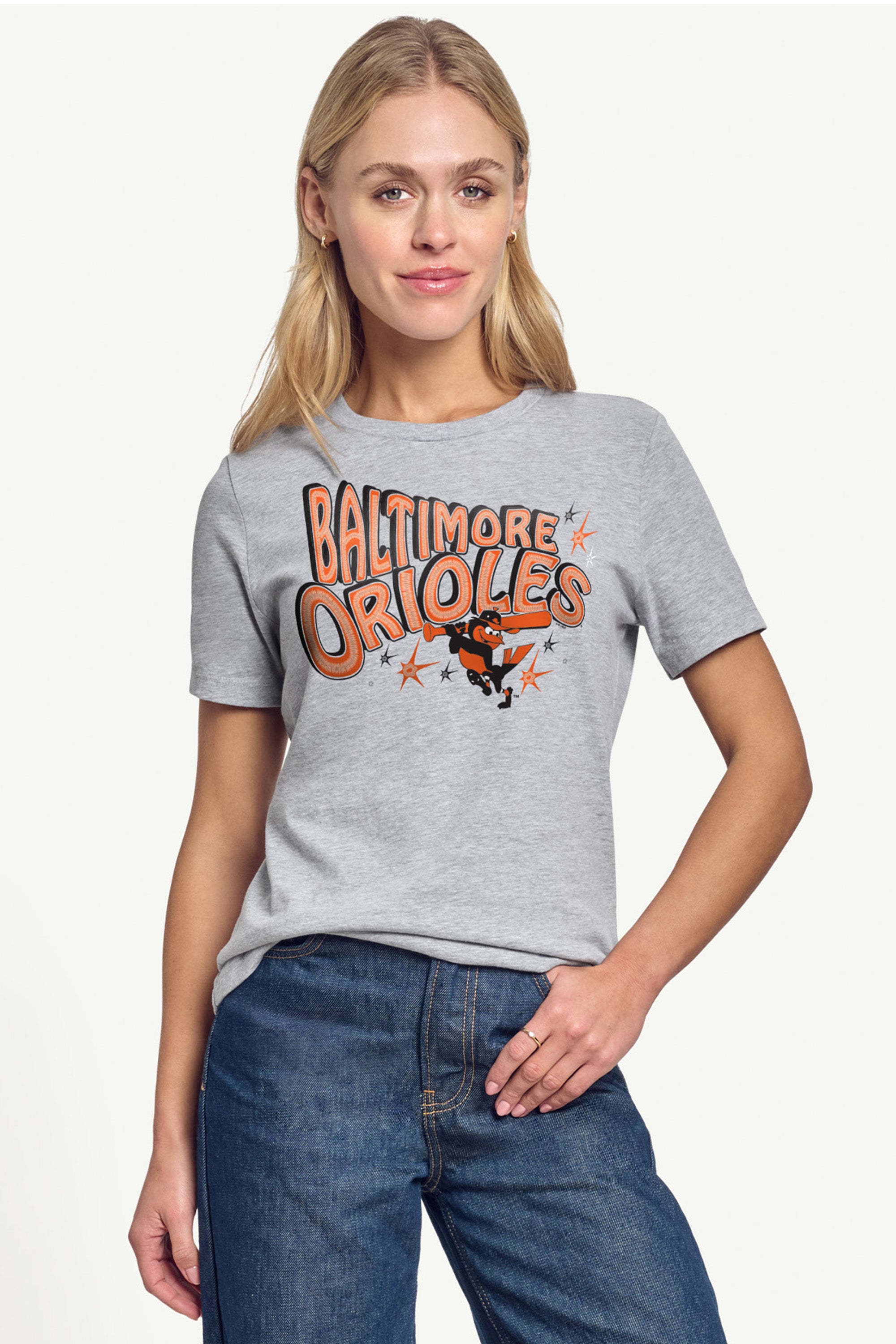 WOMENS BALTIMORE ORIOLES FIREWORKS T SHIRT View 3 | Baltimore Orioles WOMENS BALTIMORE ORIOLES FIREWORKS T SHIRT View 3 | Baltimore Orioles