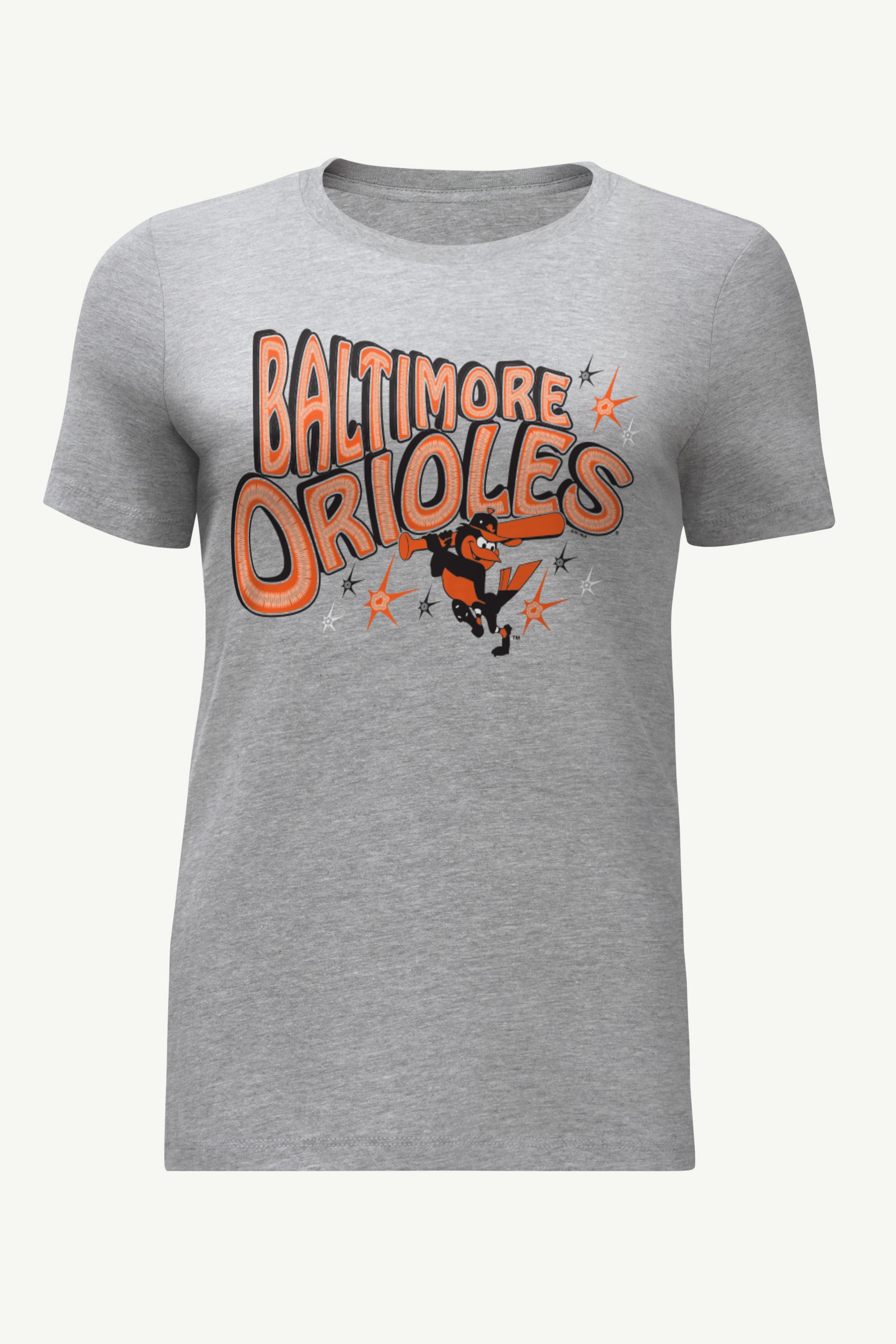 WOMENS BALTIMORE ORIOLES FIREWORKS T SHIRT View 1 | Baltimore Orioles WOMENS BALTIMORE ORIOLES FIREWORKS T SHIRT View 1 | Baltimore Orioles