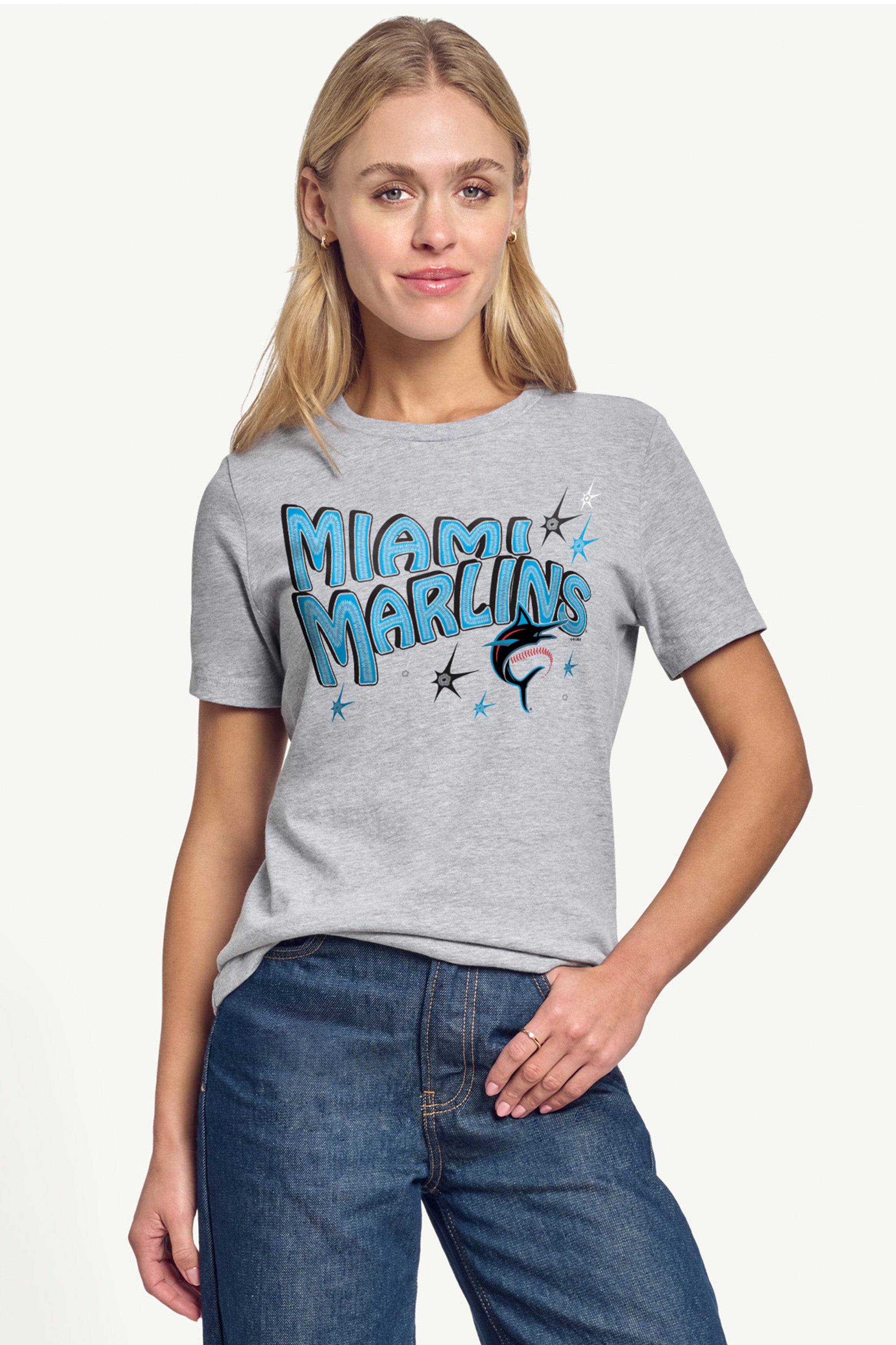WOMENS MIAMI MARLINS FIREWORKS T SHIRT View 3 | Miami Marlins WOMENS MIAMI MARLINS FIREWORKS T SHIRT View 3 | Miami Marlins