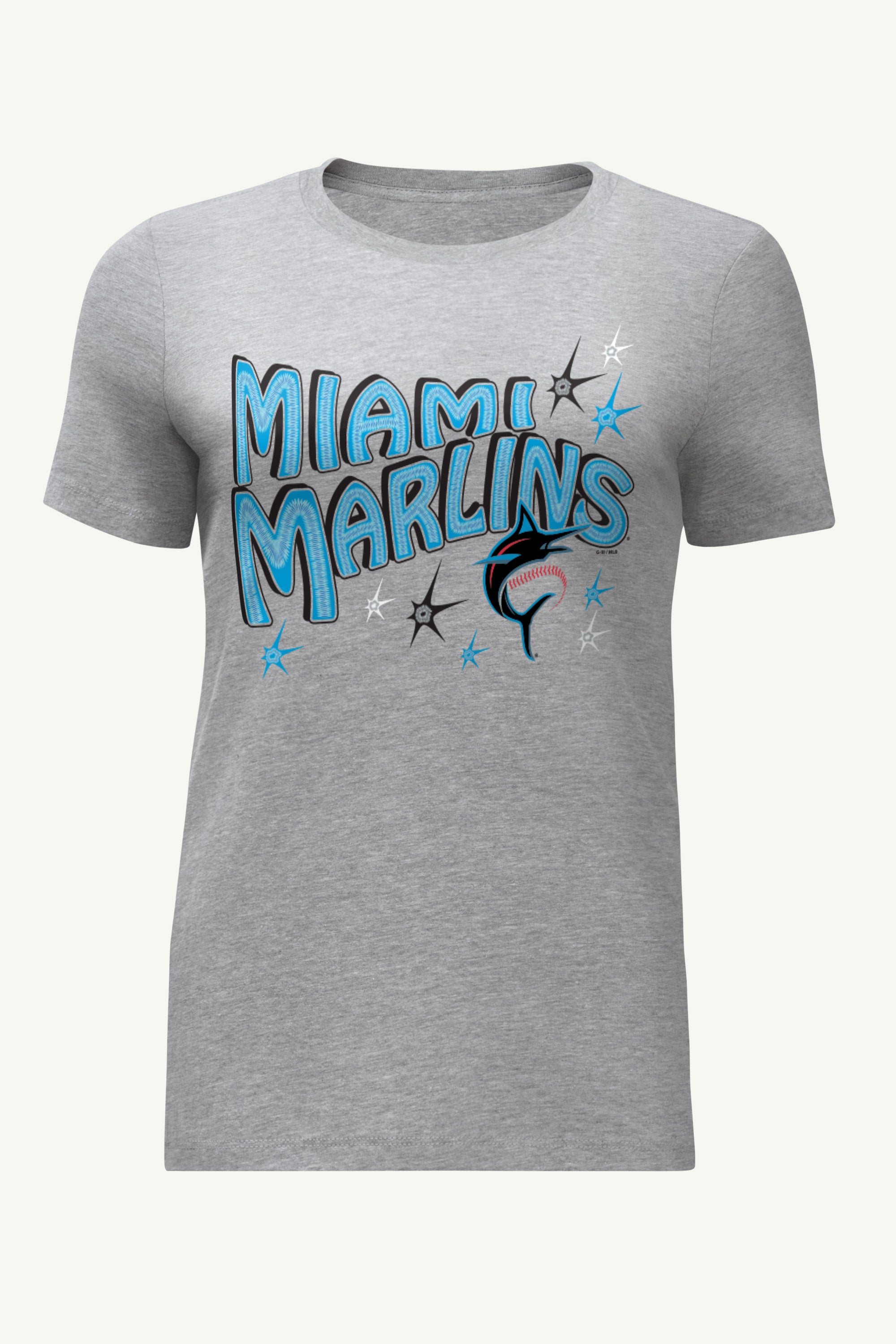 WOMENS MIAMI MARLINS FIREWORKS T SHIRT View 1 | Miami Marlins WOMENS MIAMI MARLINS FIREWORKS T SHIRT View 1 | Miami Marlins