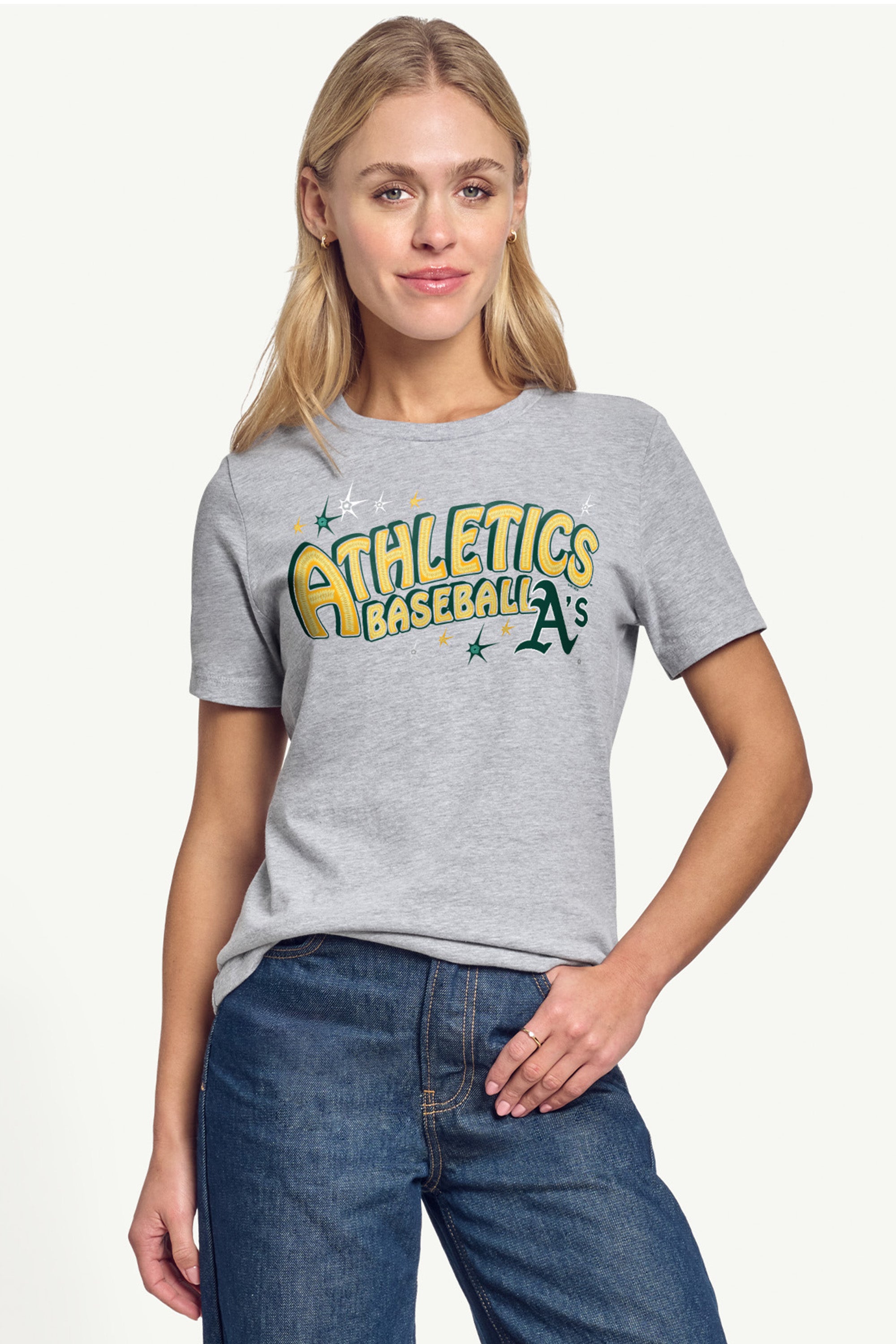 WOMENS OAKLAND ATHLETICS FIREWORKS T SHIRT View 3 WOMENS OAKLAND ATHLETICS FIREWORKS T SHIRT View 3