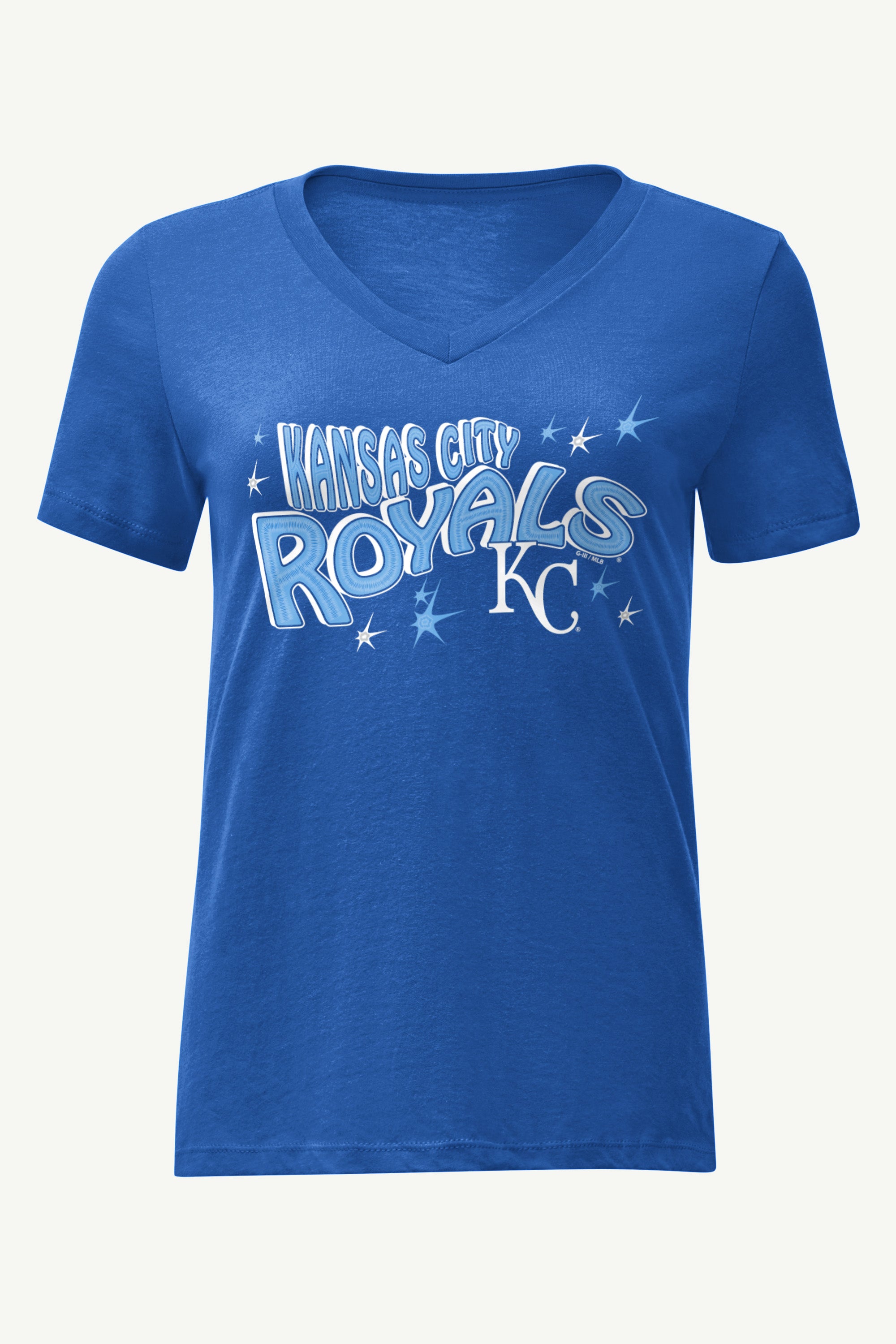 WOMENS KANSAS CITY ROYALS FIREWORKS V NECK T SHIRT View 1 | Kansas City Royals WOMENS KANSAS CITY ROYALS FIREWORKS V NECK T SHIRT View 1 | Kansas City Royals