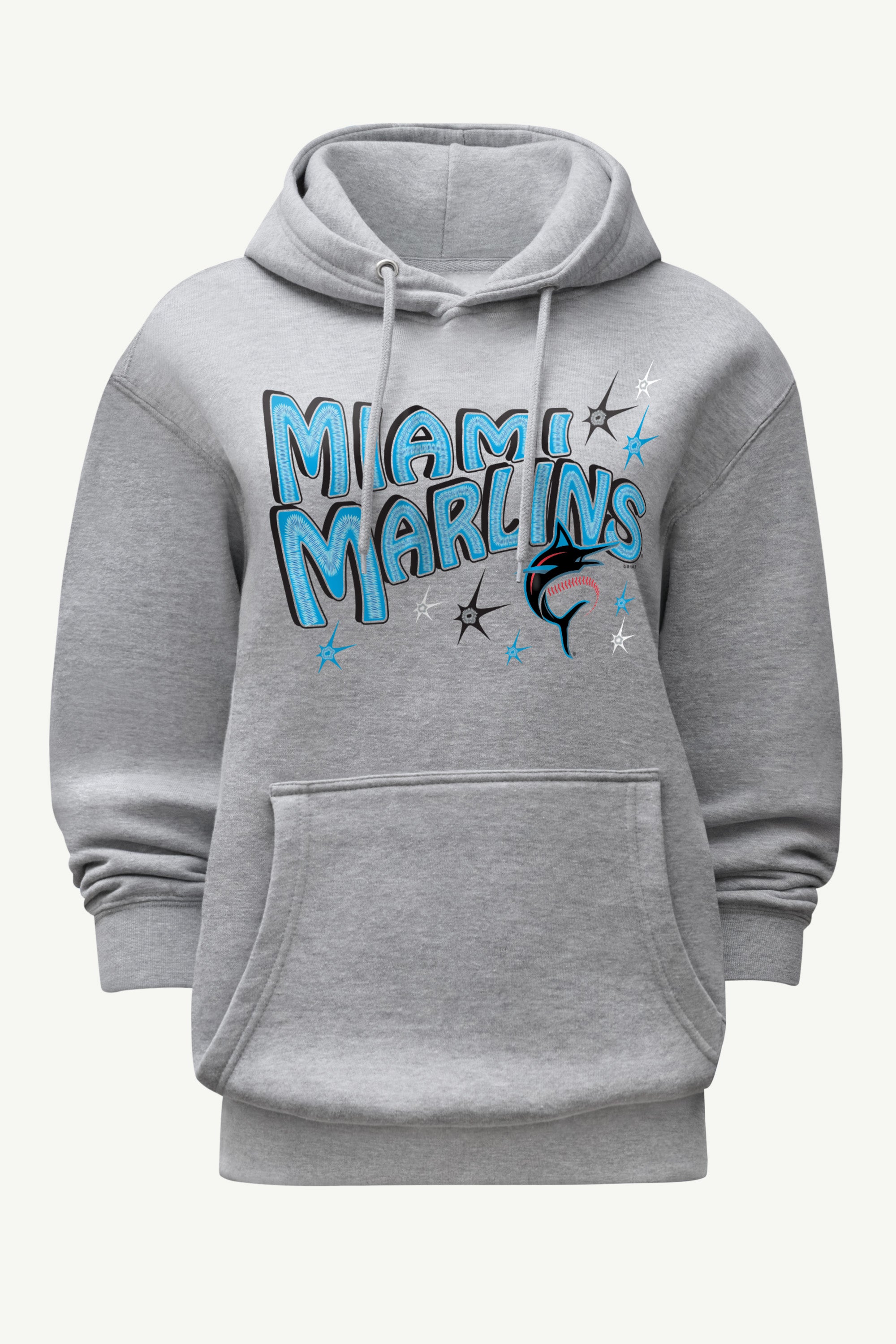 WOMENS MIAMI MARLINS FIREWORKS HOODIE View 1 WOMENS MIAMI MARLINS FIREWORKS HOODIE View 1