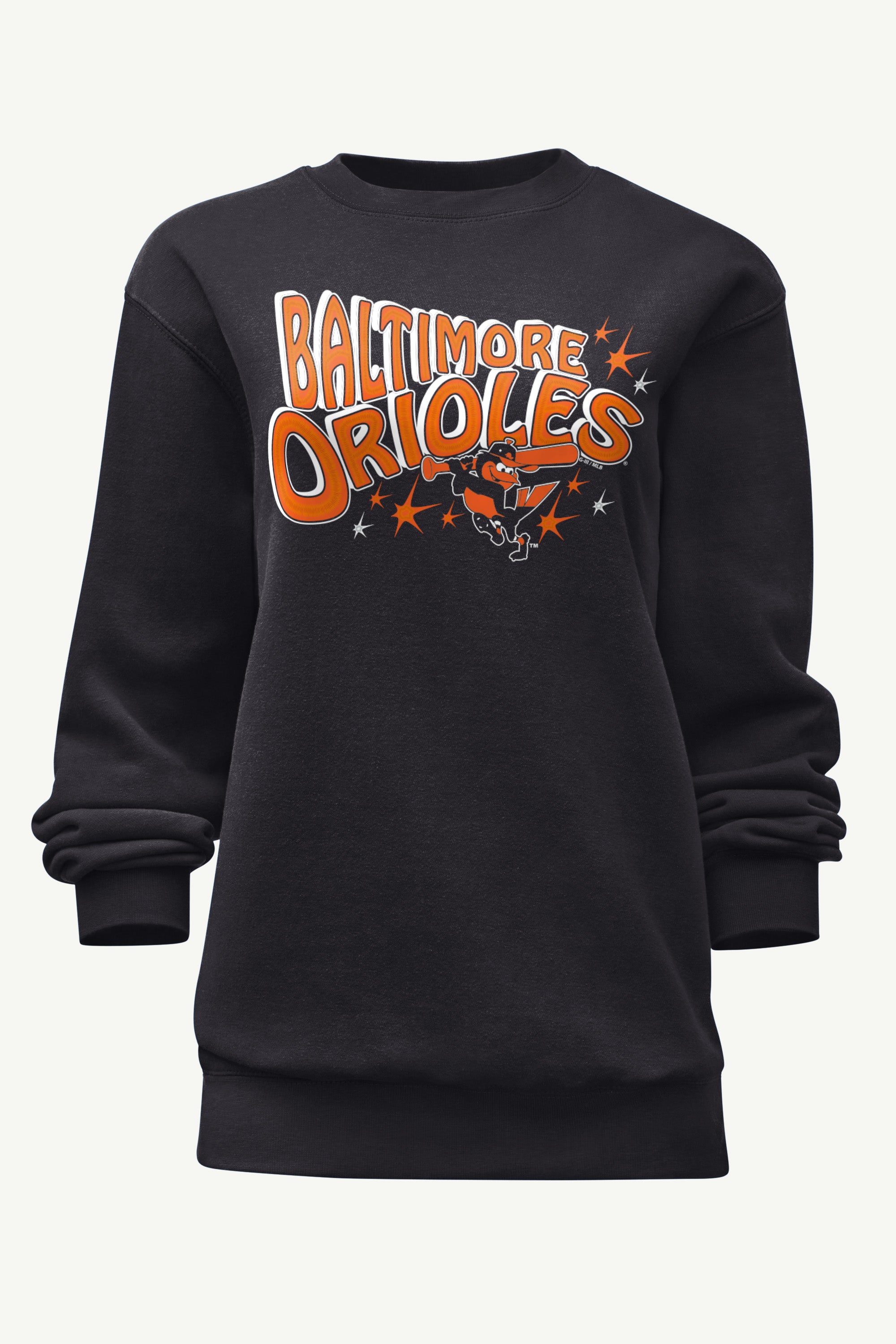 WOMENS BALTIMORE ORIOLES FIREWORKS SWEATSHIRT View 1 | Baltimore Orioles WOMENS BALTIMORE ORIOLES FIREWORKS SWEATSHIRT View 1 | Baltimore Orioles