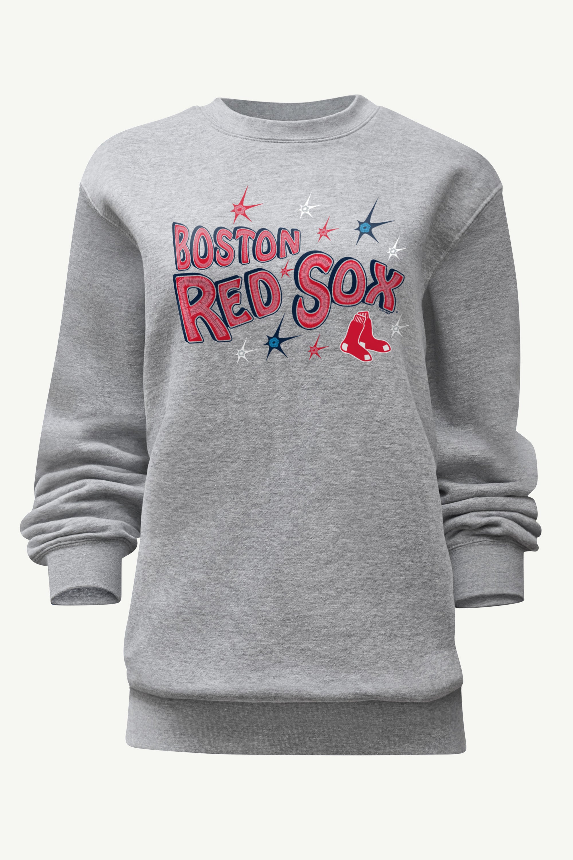 WOMENS BOSTON RED SOX FIREWORKS SWEATSHIRT View 1 | Boston Red Sox WOMENS BOSTON RED SOX FIREWORKS SWEATSHIRT View 1 | Boston Red Sox