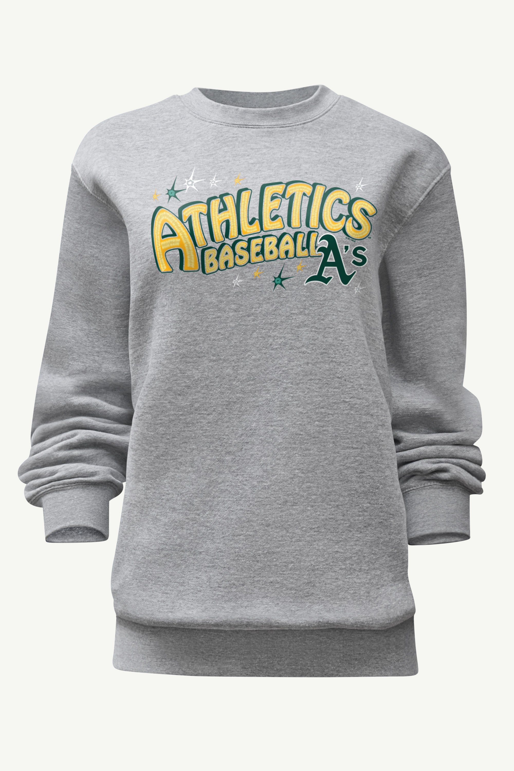 WOMENS OAKLAND ATHLETICS FIREWORKS SWEATSHIRT View 1 | Athletics WOMENS OAKLAND ATHLETICS FIREWORKS SWEATSHIRT View 1 | Athletics