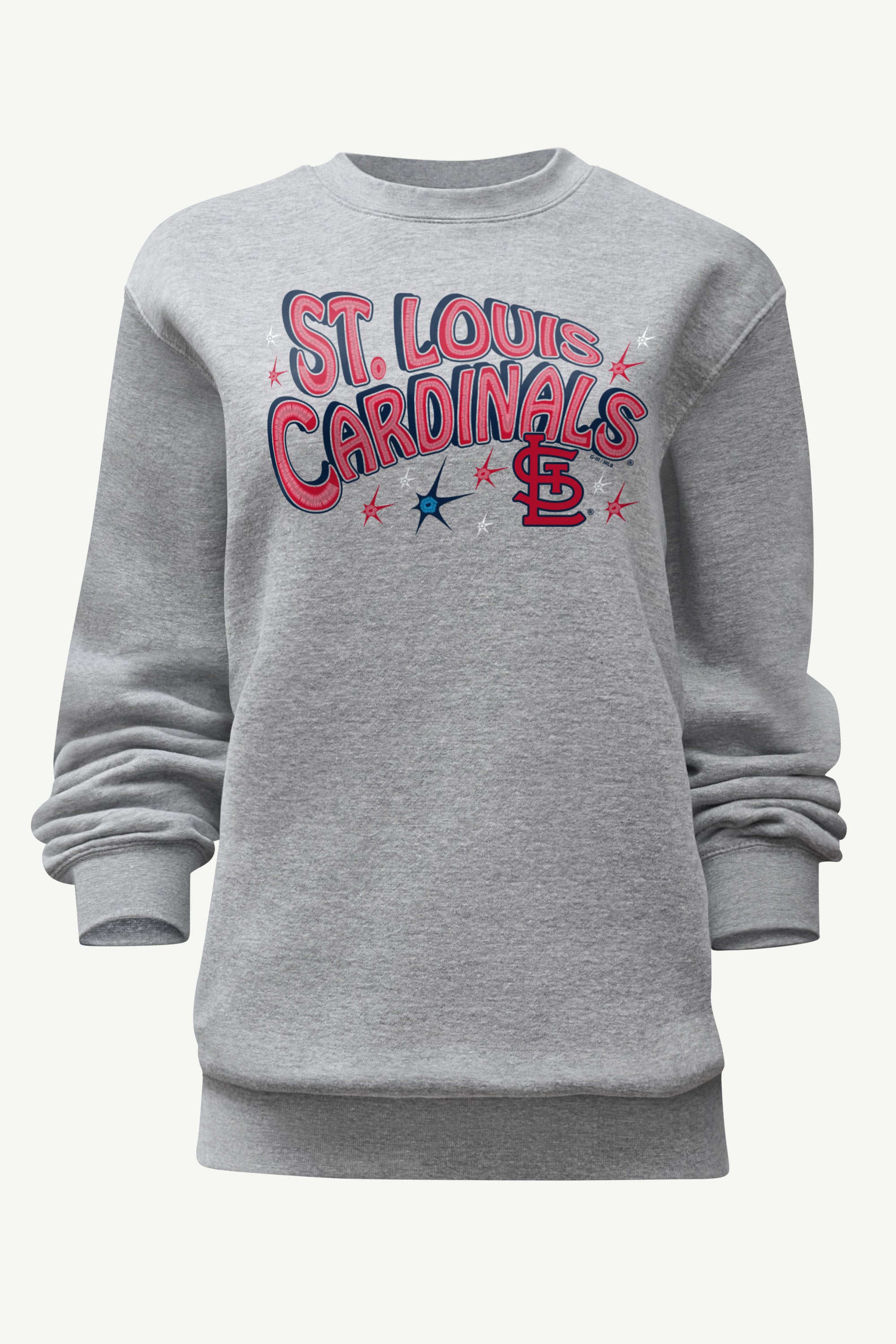 WOMENS ST LOUIS CARDINALS FIREWORKS SWEATSHIRT View 1 WOMENS ST LOUIS CARDINALS FIREWORKS SWEATSHIRT View 1
