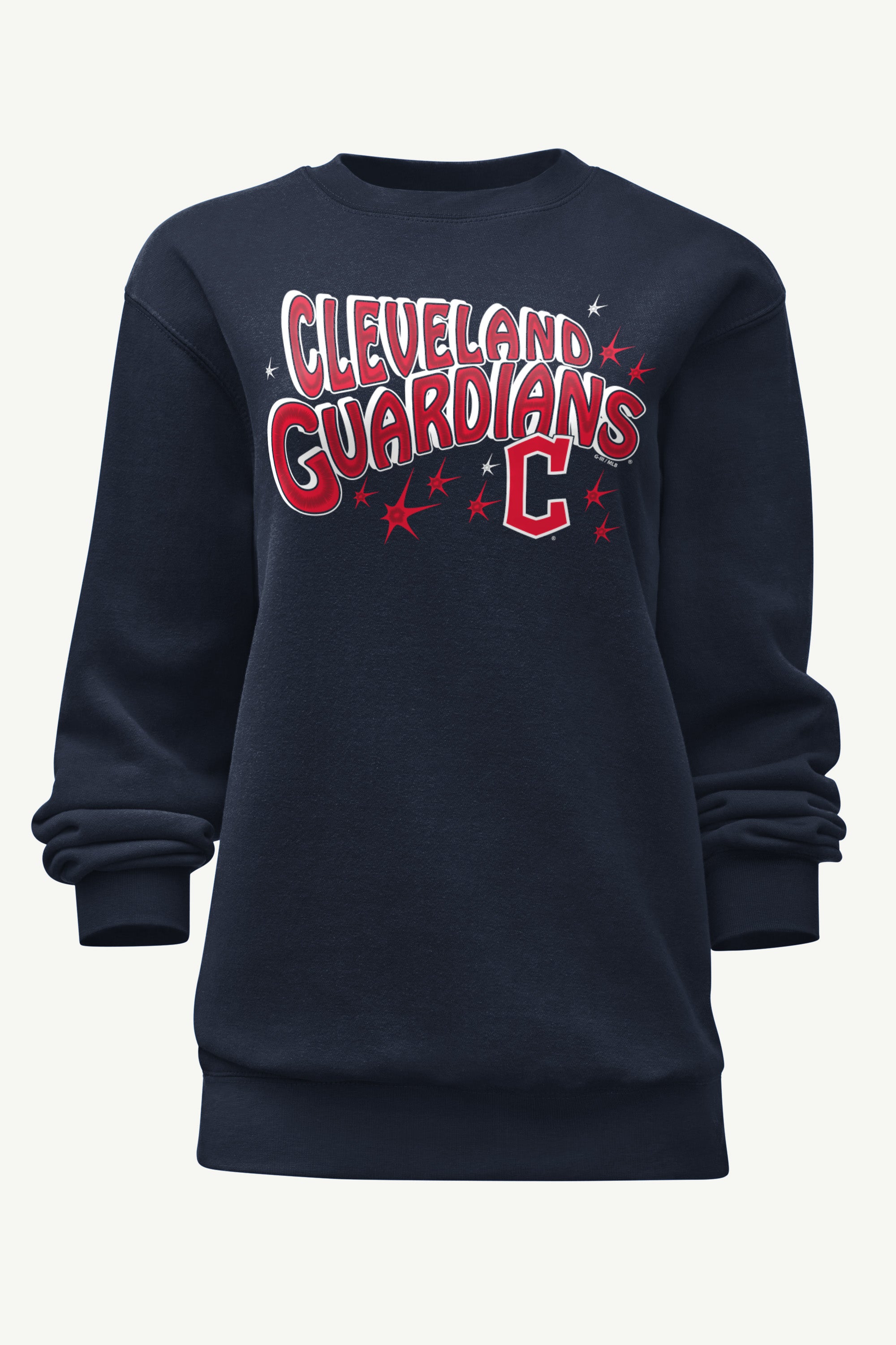 WOMENS CLEVELAND GUARDIANS FIREWORKS SWEATSHIRT View 1 WOMENS CLEVELAND GUARDIANS FIREWORKS SWEATSHIRT View 1