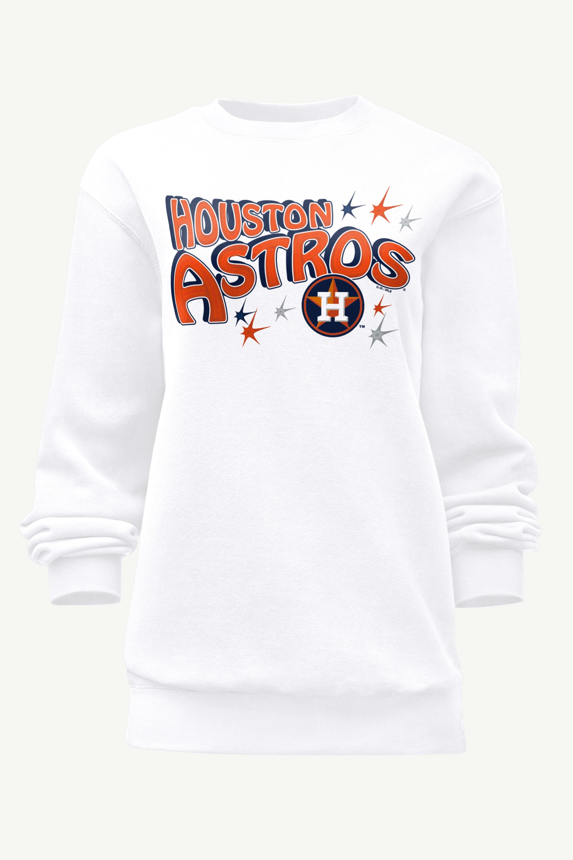 WOMENS HOUSTON ASTROS FIREWORKS SWEATSHIRT View 1 | Houston Astros WOMENS HOUSTON ASTROS FIREWORKS SWEATSHIRT View 1 | Houston Astros