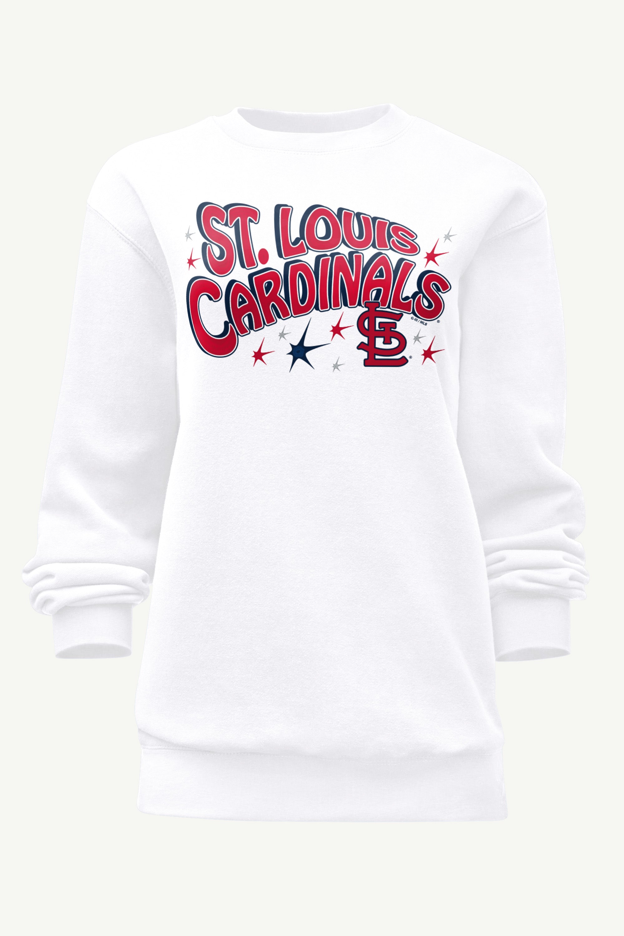 WOMENS ST LOUIS CARDINALS FIREWORKS SWEATSHIRT View 1 | St. Louis Cardinals WOMENS ST LOUIS CARDINALS FIREWORKS SWEATSHIRT View 1 | St. Louis Cardinals