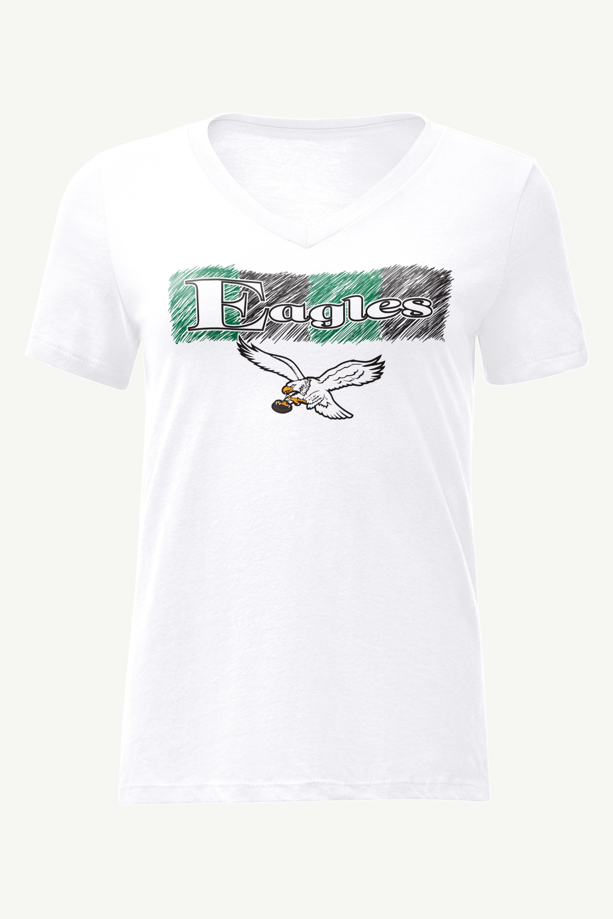WOMENS PHILADELPHIA EAGLES COLOR SHADDING V-NECK T SHIRT View 1 | Philadelphia Eagles WOMENS PHILADELPHIA EAGLES COLOR SHADDING V-NECK T SHIRT View 1 | Philadelphia Eagles