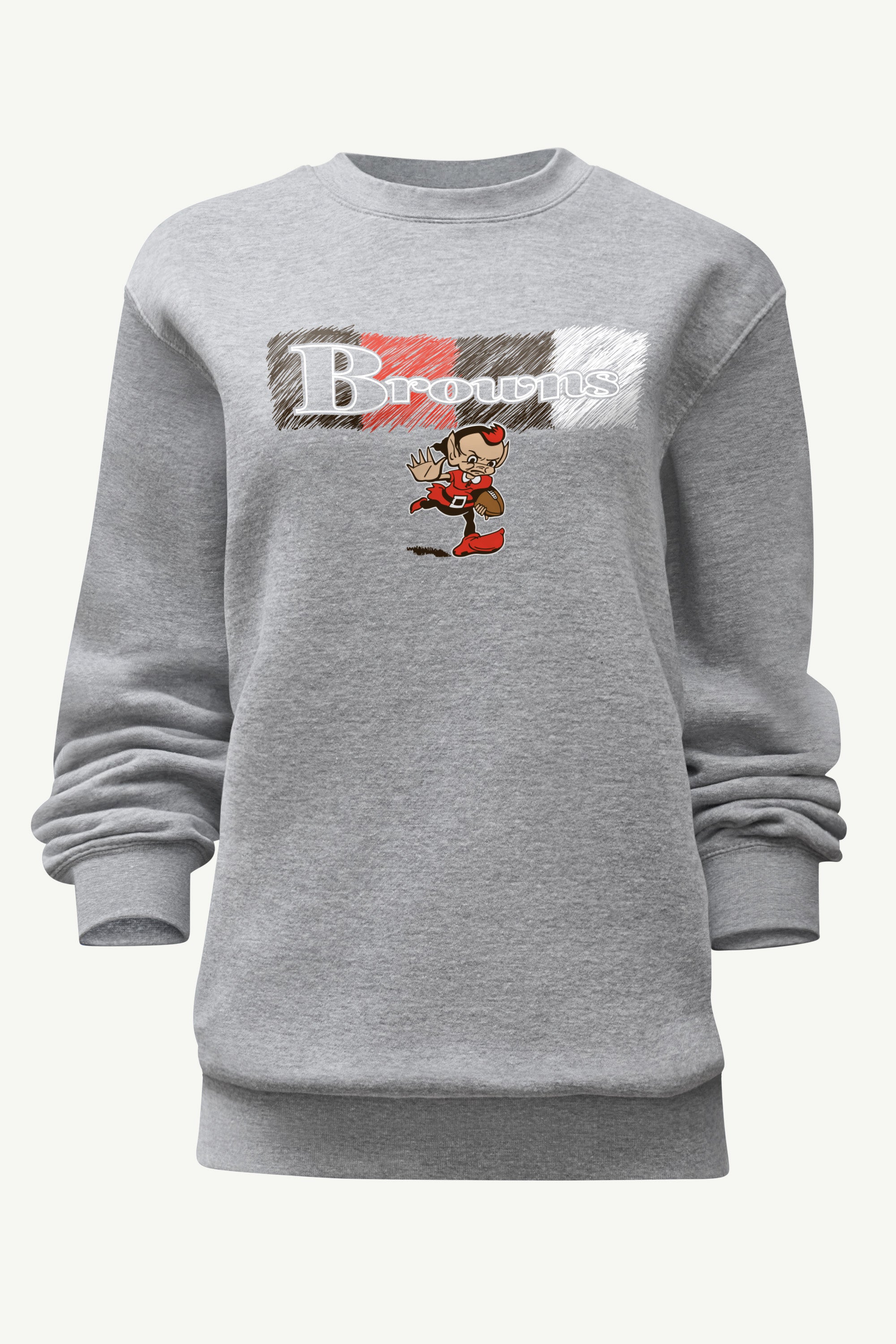 WOMENS CLEVELAND BROWNS COLOR SHADDING SWEATSHIRT View 1 | NFL WOMENS CLEVELAND BROWNS COLOR SHADDING SWEATSHIRT View 1 | NFL