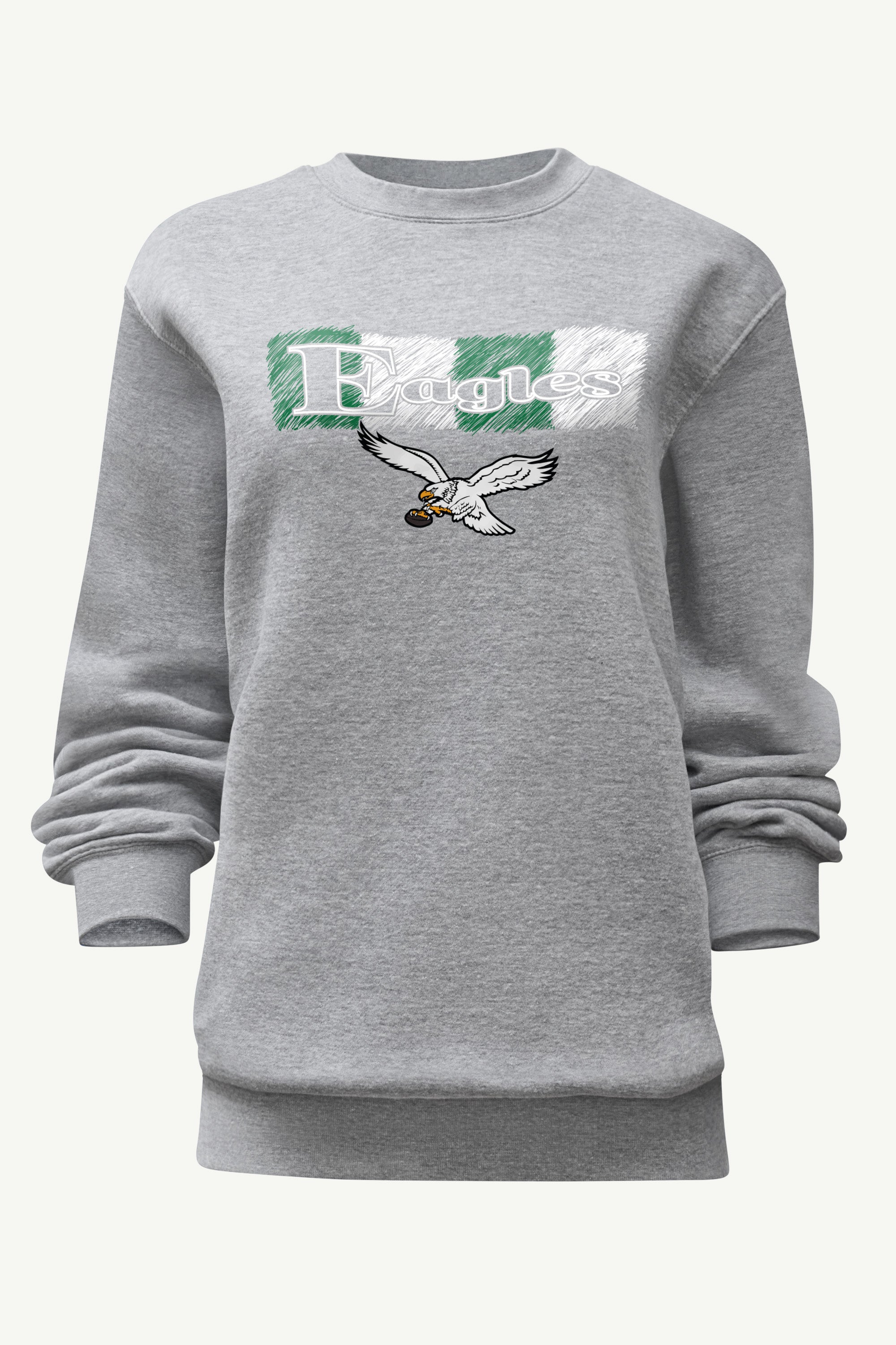 WOMENS PHILADELPHIA EAGLES COLOR SHADDING SWEATSHIRT View 1 | Philadelphia Eagles WOMENS PHILADELPHIA EAGLES COLOR SHADDING SWEATSHIRT View 1 | Philadelphia Eagles