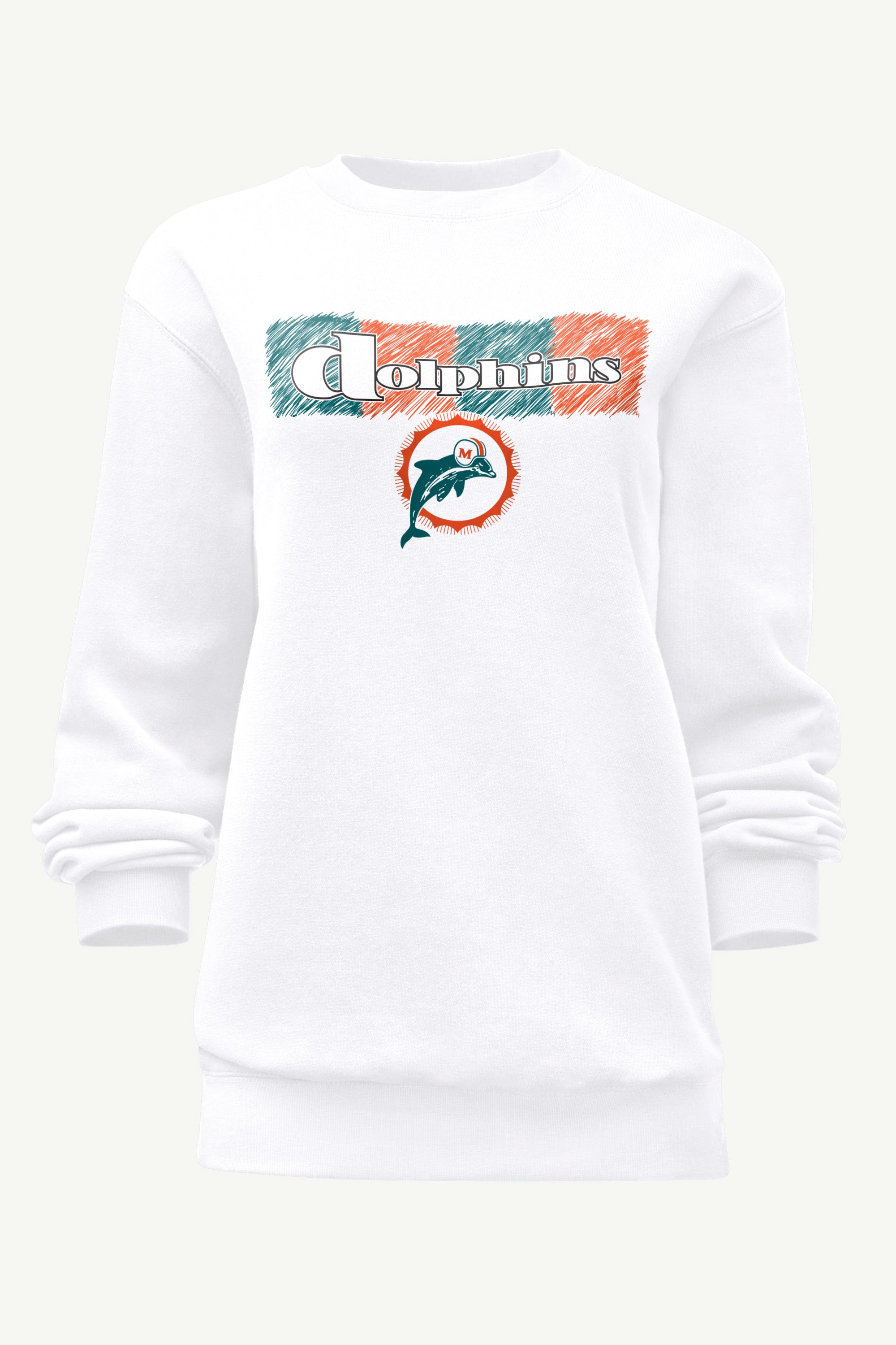 WOMENS MIAMI DOLPHINS COLOR SHADDING SWEATSHIRT View 1 | NFL WOMENS MIAMI DOLPHINS COLOR SHADDING SWEATSHIRT View 1 | NFL