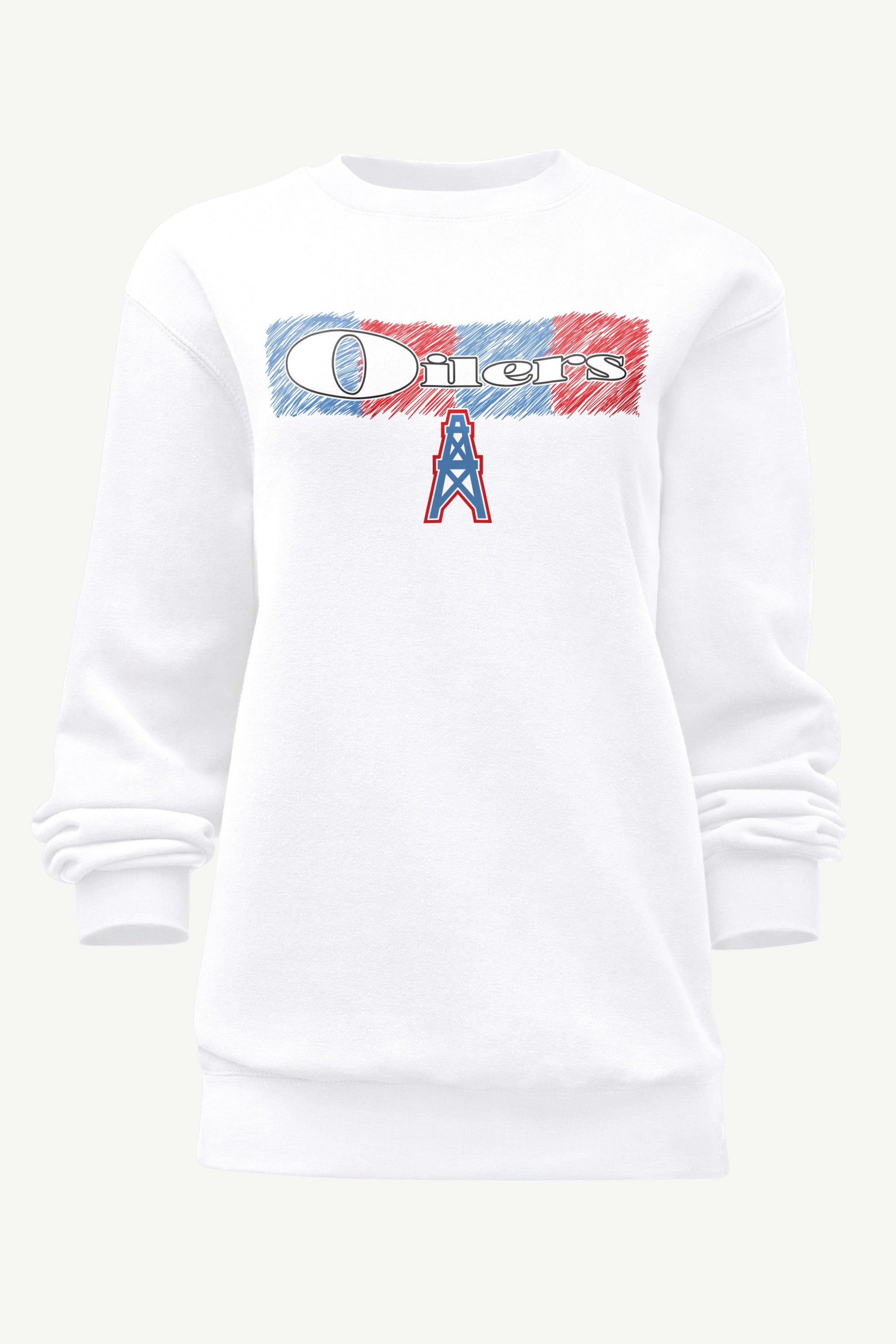 WOMENS HOUSTON OILERS COLOR SHADDING SWEATSHIRT View 1 | NFL WOMENS HOUSTON OILERS COLOR SHADDING SWEATSHIRT View 1 | NFL