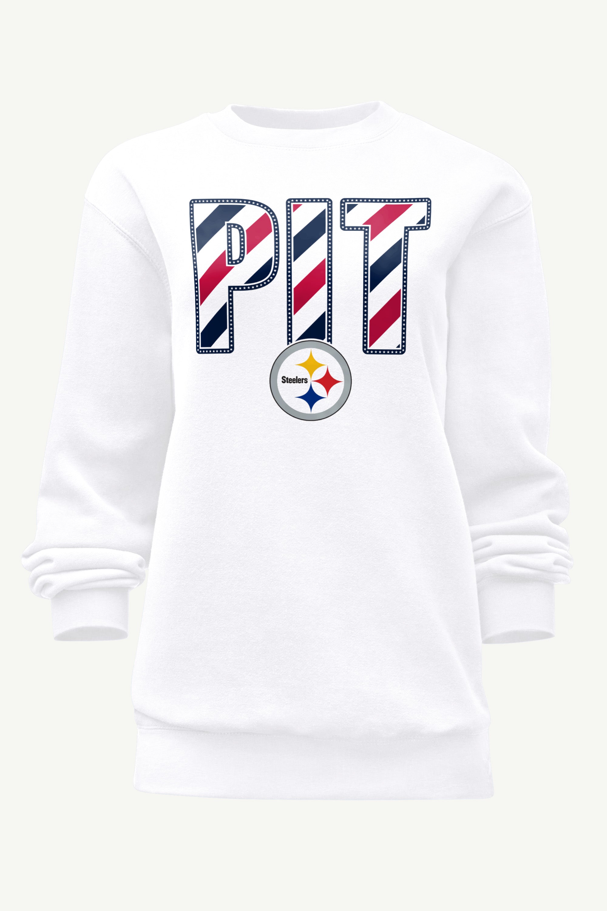WOMENS PITTSBURGH STEELERS STARS AND STRIPES SWEATSHIRT View 1 WOMENS PITTSBURGH STEELERS STARS AND STRIPES SWEATSHIRT View 1