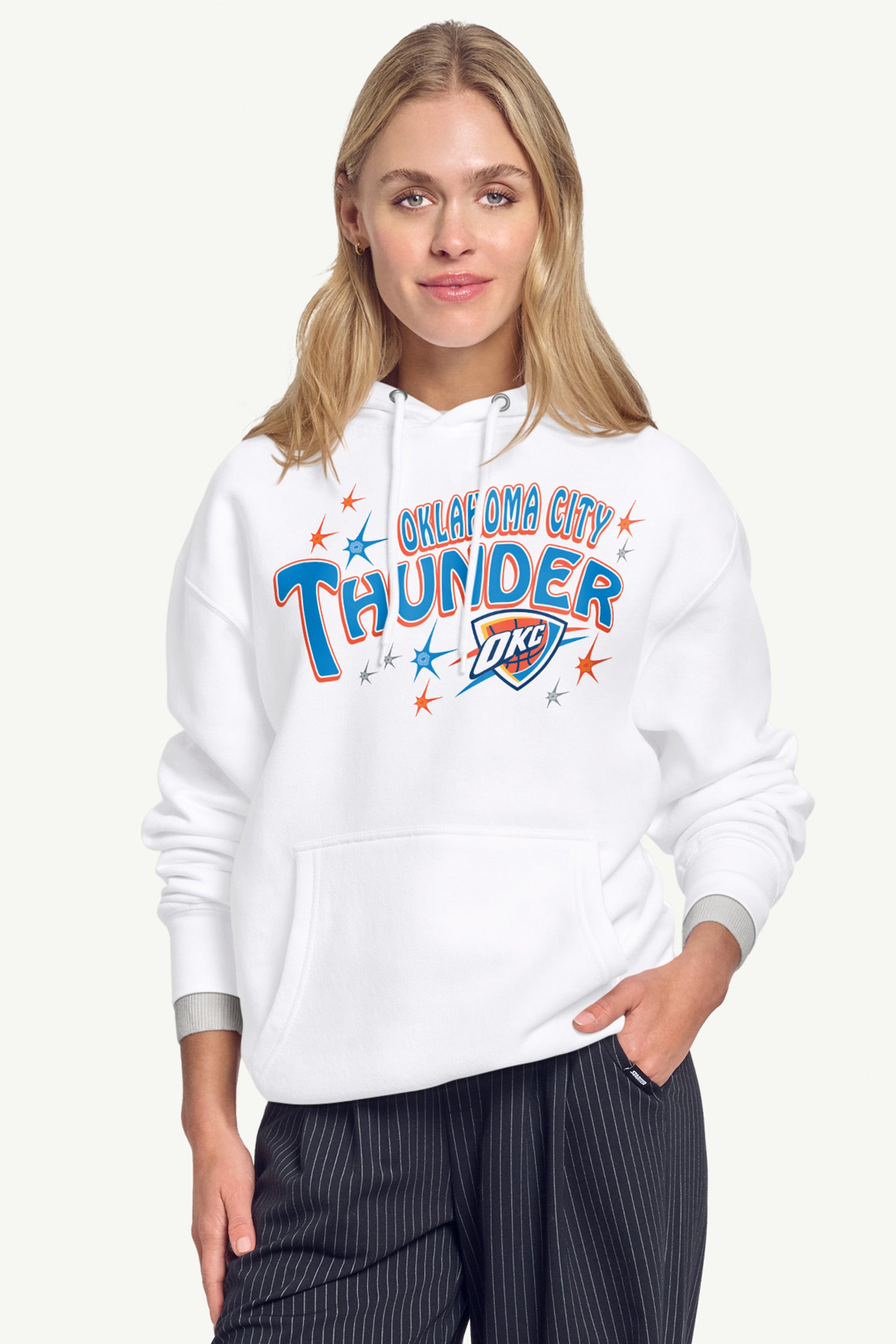 WOMENS OKLAHOMA CITY THUNDER FIREWORKS HOODIE View 1 | Oklahoma City Thunder WOMENS OKLAHOMA CITY THUNDER FIREWORKS HOODIE View 1 | Oklahoma City Thunder