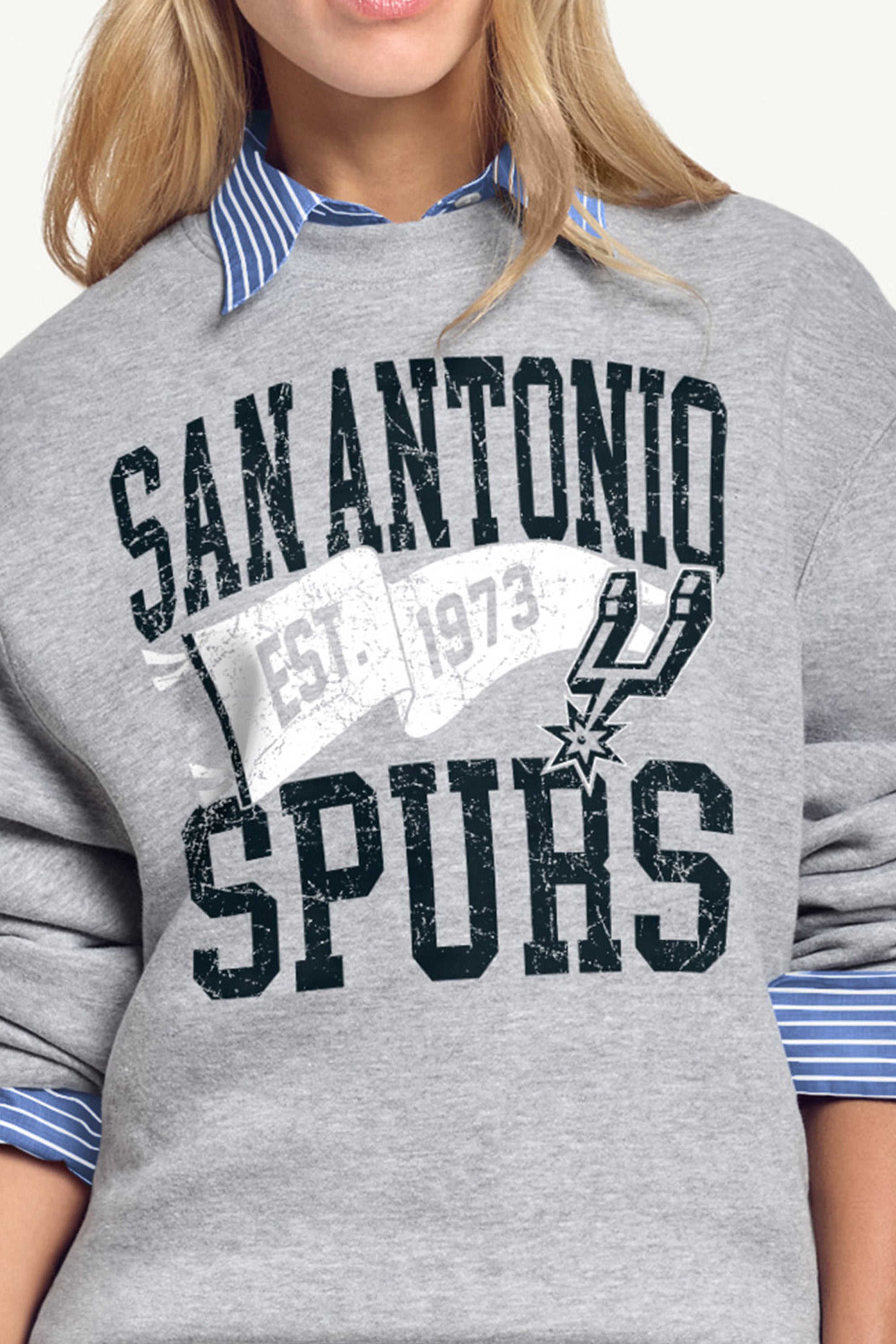 WOMENS SAN ANTONIO SPURS PENNANT SWEATSHIRT View 2 WOMENS SAN ANTONIO SPURS PENNANT SWEATSHIRT View 2