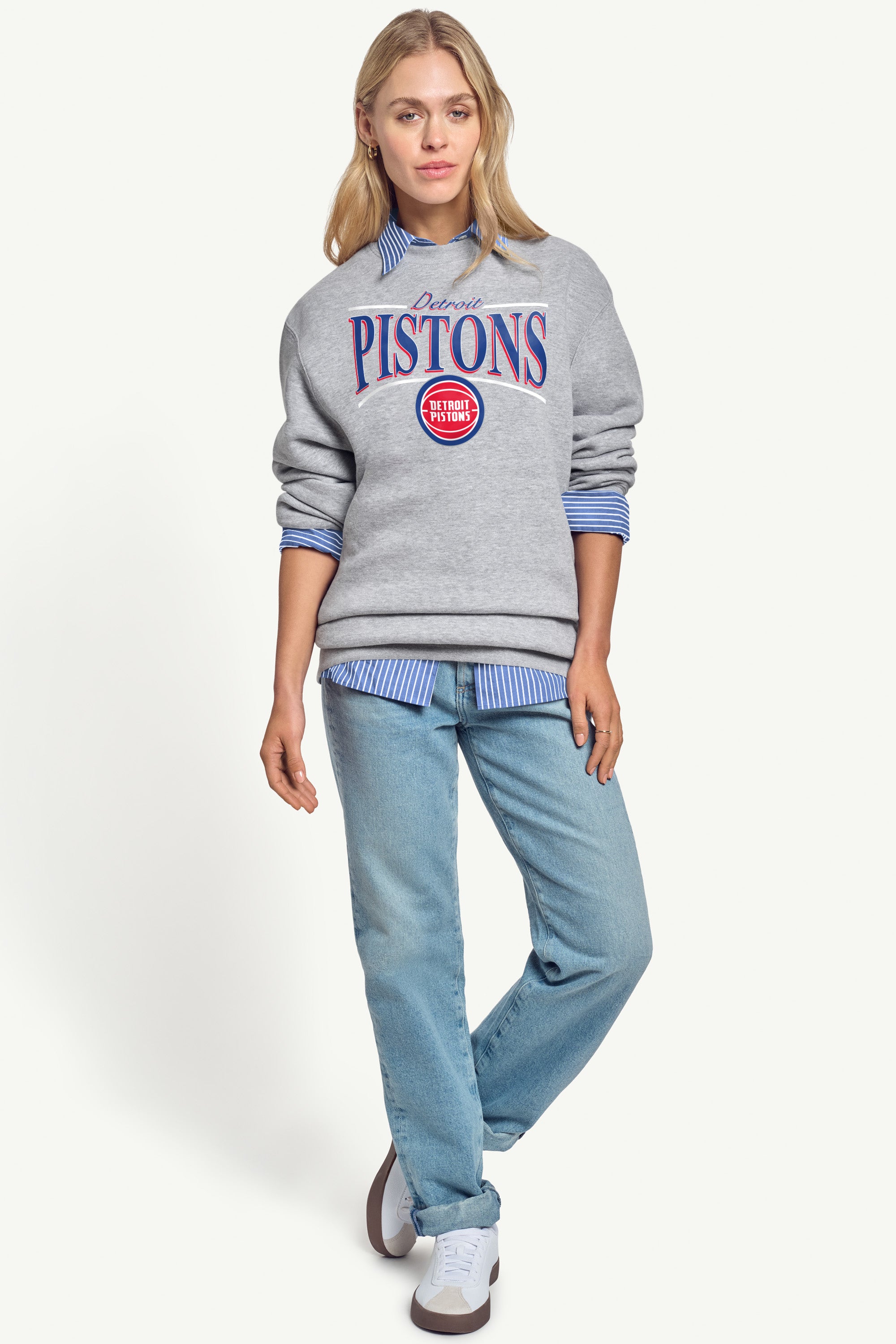 WOMENS DETROIT PISTONS ARCH SWEATSHIRT View 3 | Women's New Arrivals WOMENS DETROIT PISTONS ARCH SWEATSHIRT View 3 | Women's New Arrivals