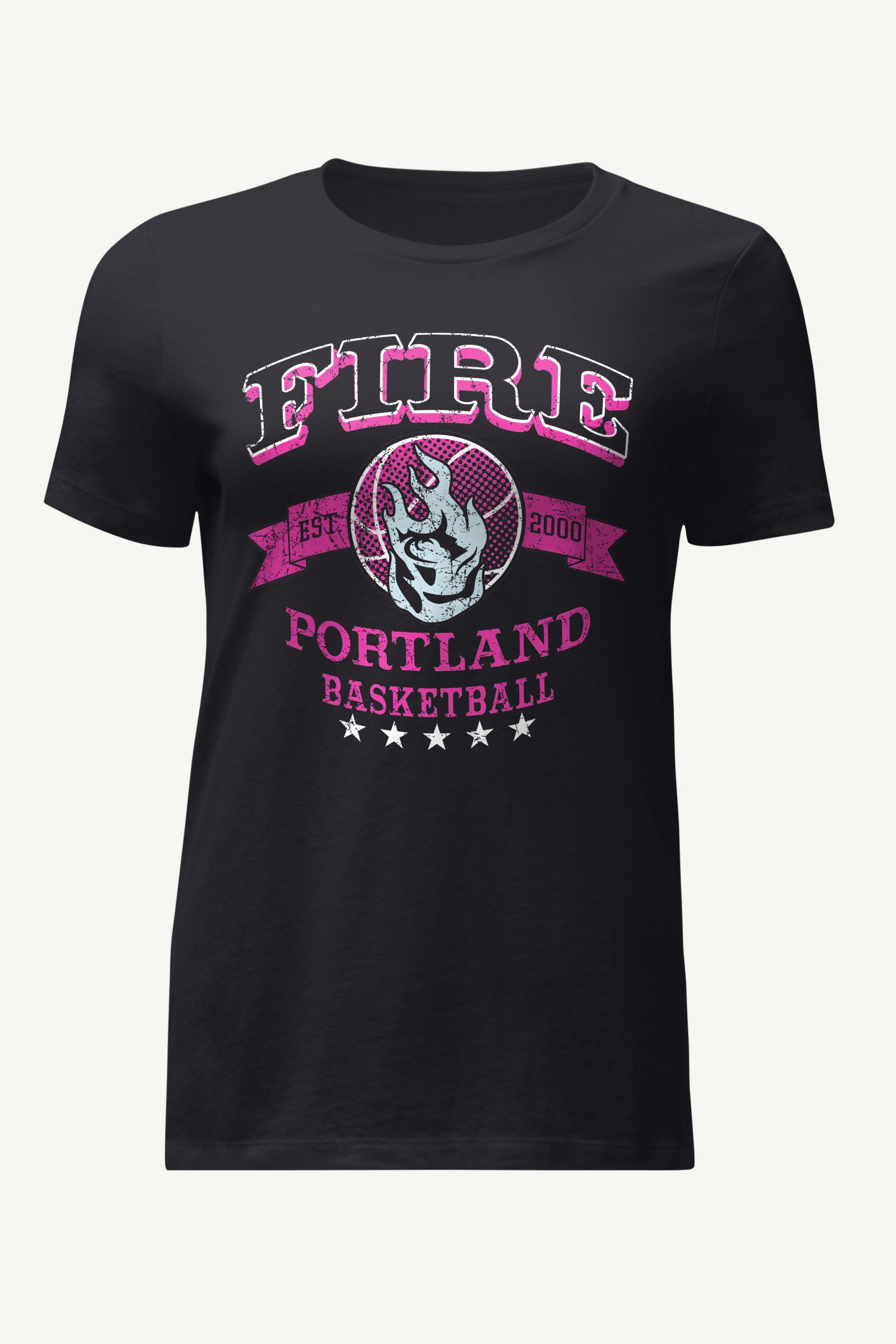 WOMENS WNBA PORTLAND FIRE BLEACHERS & BANNER T SHIRT View 1 | Portland Fire WOMENS WNBA PORTLAND FIRE BLEACHERS & BANNER T SHIRT View 1 | Portland Fire