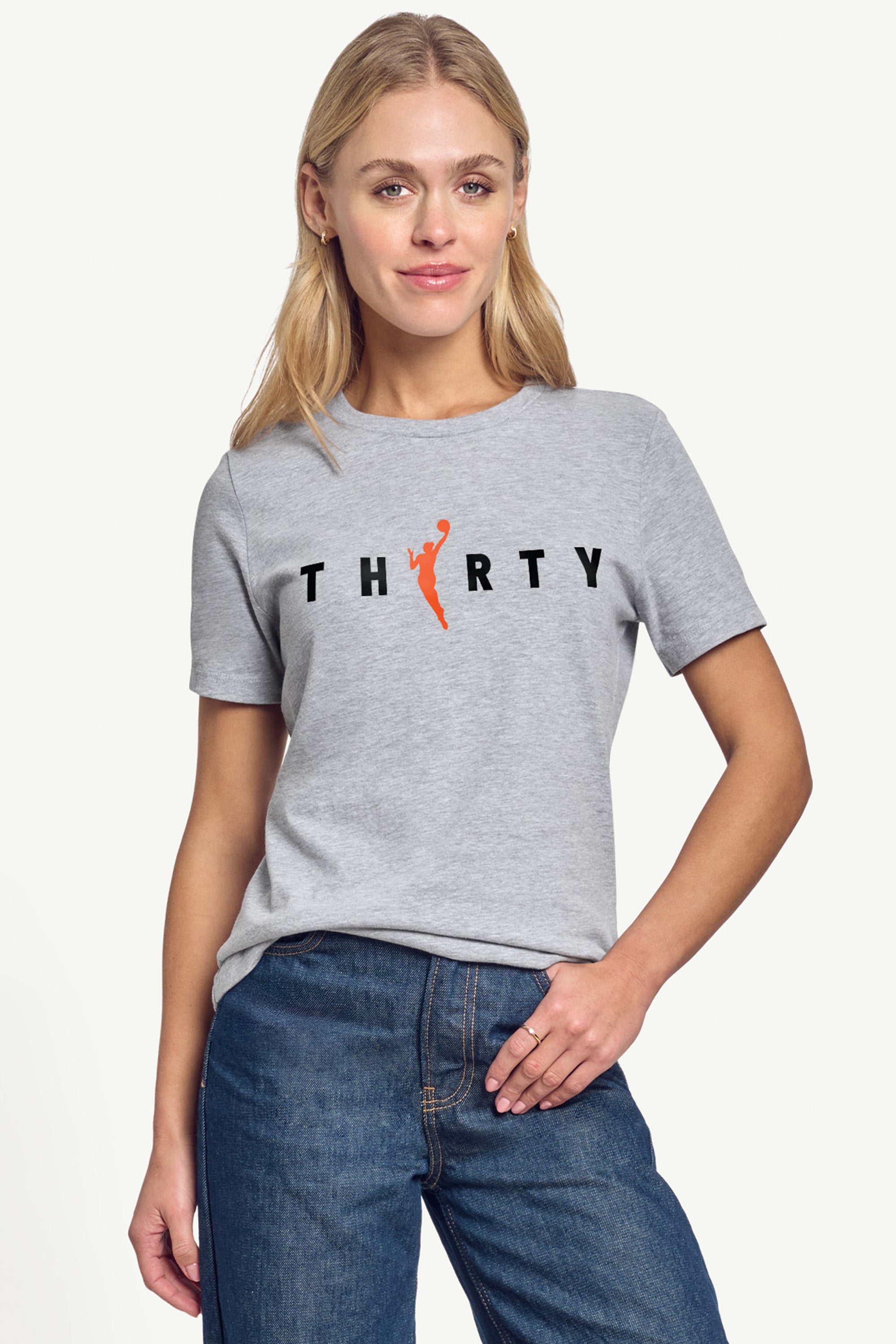 WNBA 30TH ANNIVERSARY PRINTED SHORT SLEEVE T SHIRT View 1 WNBA 30TH ANNIVERSARY PRINTED SHORT SLEEVE T SHIRT View 1