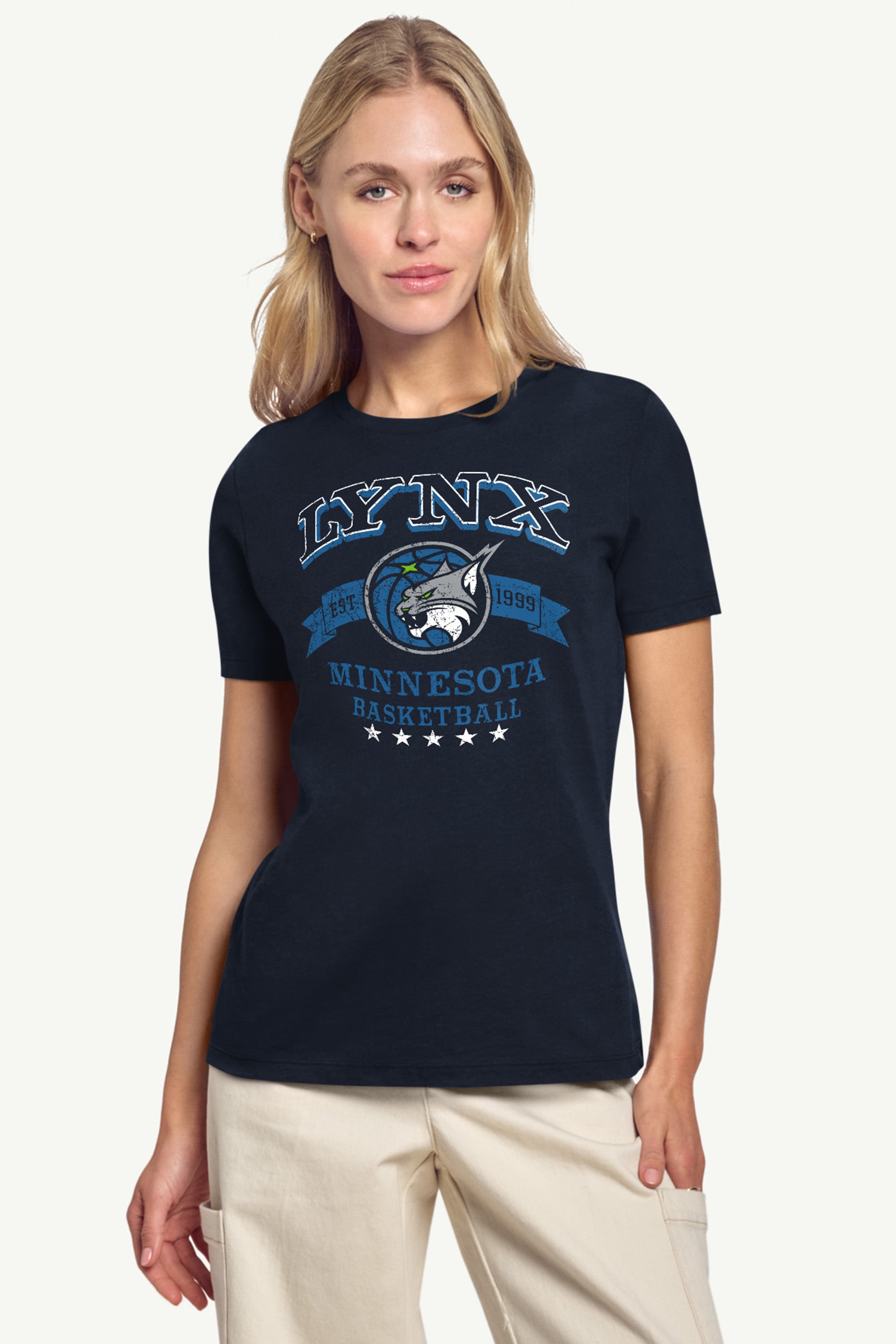 WOMENS WNBA MINNESOTA LYNX BLEACHERS & BANNER T SHIRT View 4 | Minnesota Lynx WOMENS WNBA MINNESOTA LYNX BLEACHERS & BANNER T SHIRT View 4 | Minnesota Lynx