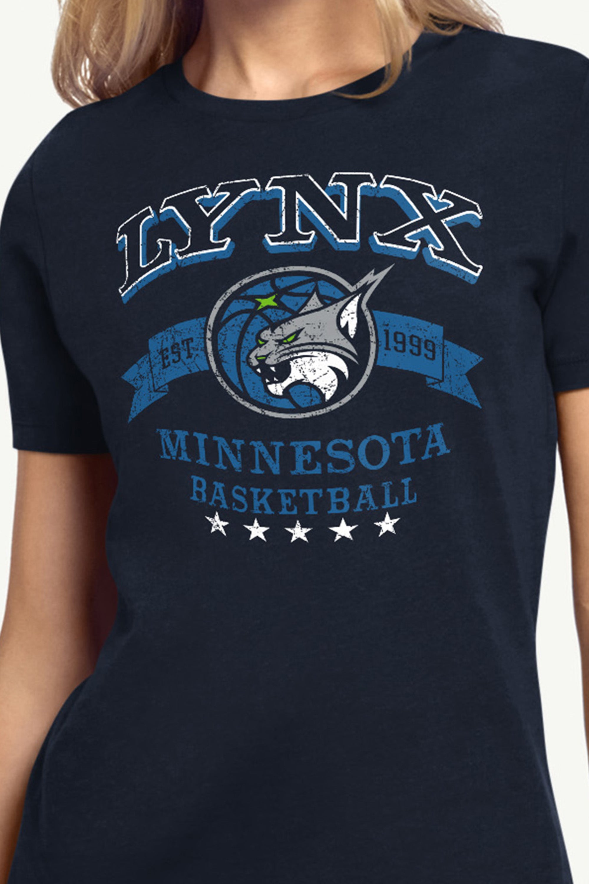 WOMENS WNBA MINNESOTA LYNX BLEACHERS & BANNER T SHIRT View 2 | Minnesota Lynx WOMENS WNBA MINNESOTA LYNX BLEACHERS & BANNER T SHIRT View 2 | Minnesota Lynx
