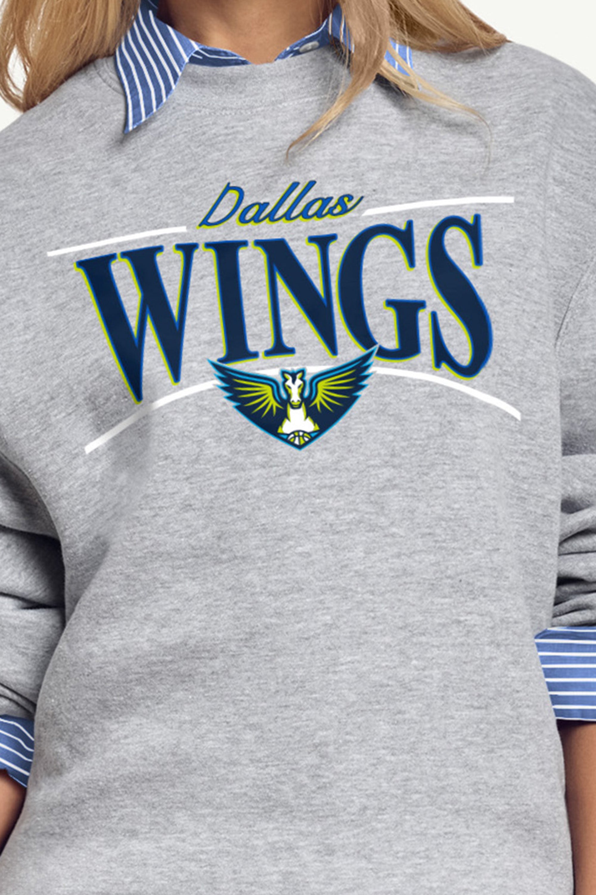 WOMENS WNBA DALLAS WINGS ARCH SWEATSHIRT View 2 | Dallas Wings WOMENS WNBA DALLAS WINGS ARCH SWEATSHIRT View 2 | Dallas Wings