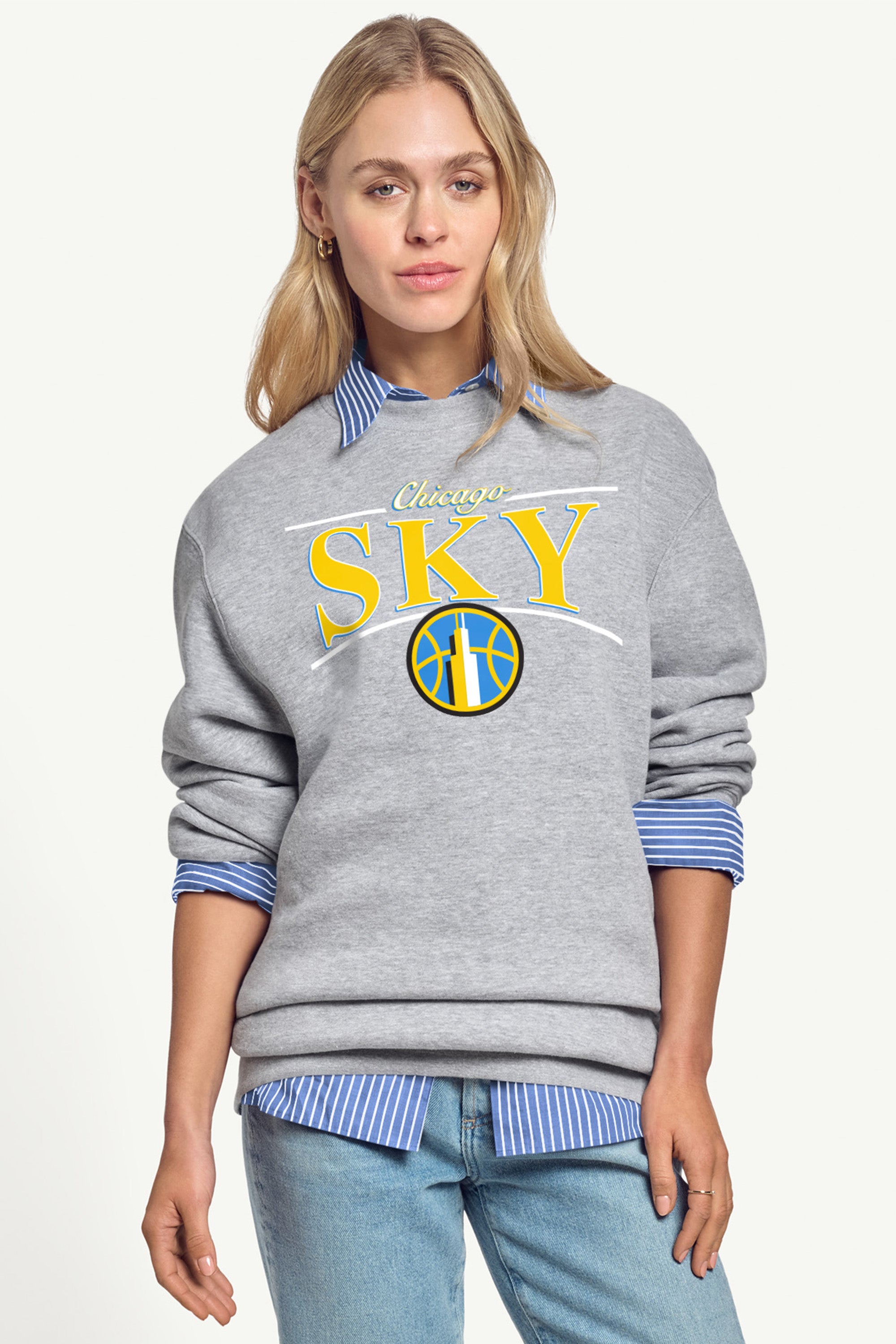 WOMENS WNBA CHICAGO SKY ARCH SWEATSHIRT View 4 | Chicago Sky WOMENS WNBA CHICAGO SKY ARCH SWEATSHIRT View 4 | Chicago Sky