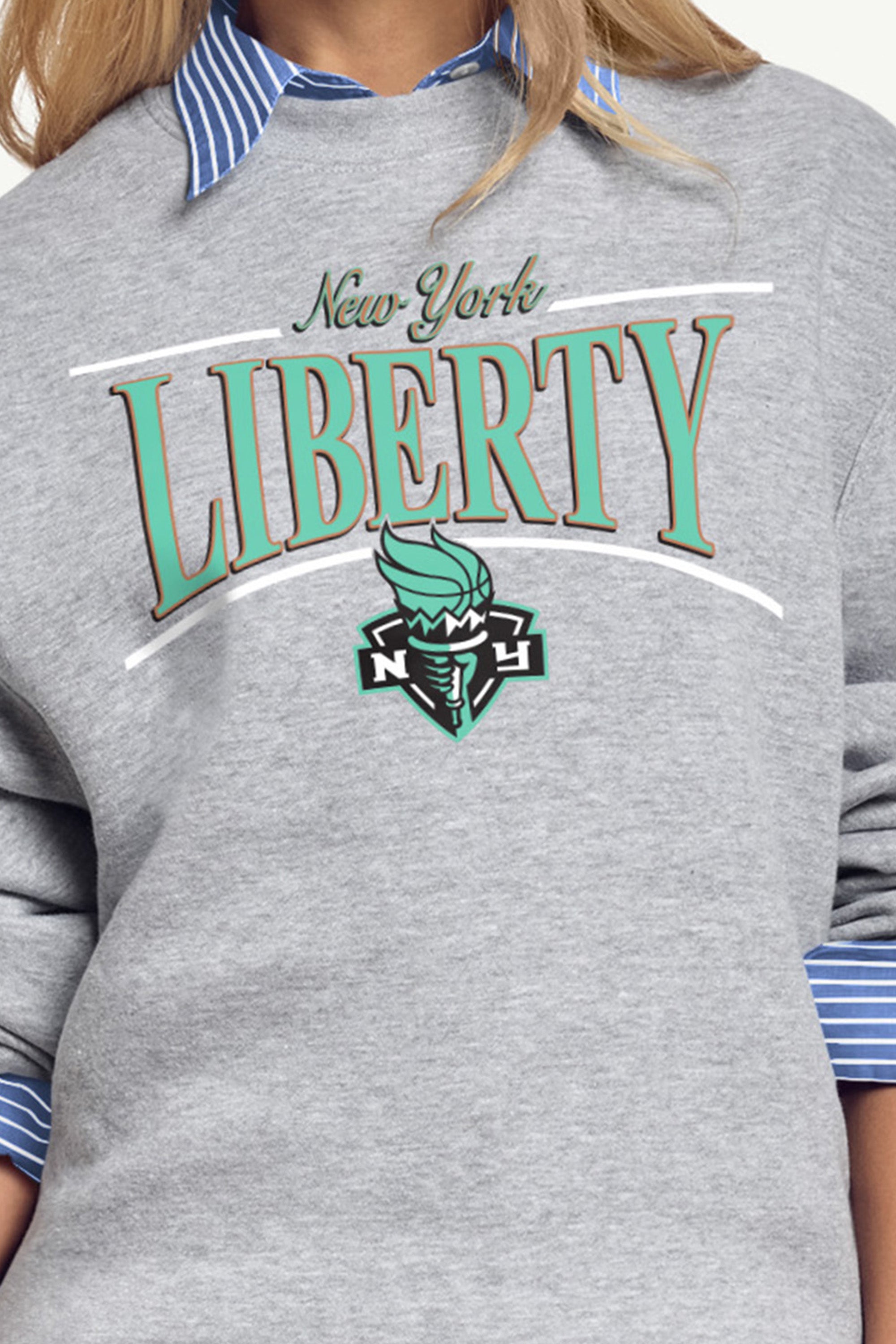WOMENS WNBA NEW YORK LIBERTY ARCH SWEATSHIRT View 2 | New York Liberty WOMENS WNBA NEW YORK LIBERTY ARCH SWEATSHIRT View 2 | New York Liberty
