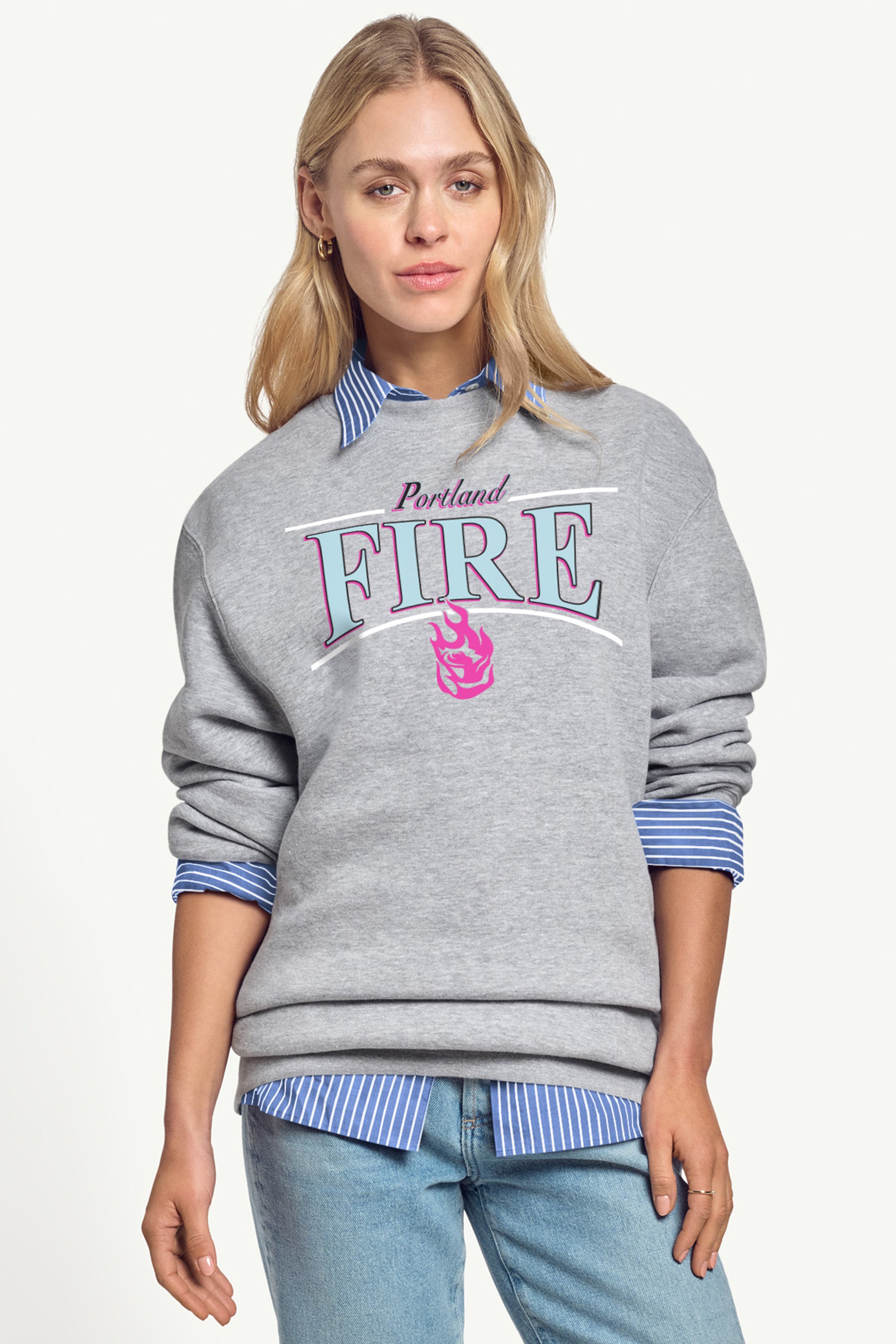 WOMENS WNBA PORTLAND FIRE ARCH SWEATSHIRT View 4 | Portland Fire WOMENS WNBA PORTLAND FIRE ARCH SWEATSHIRT View 4 | Portland Fire