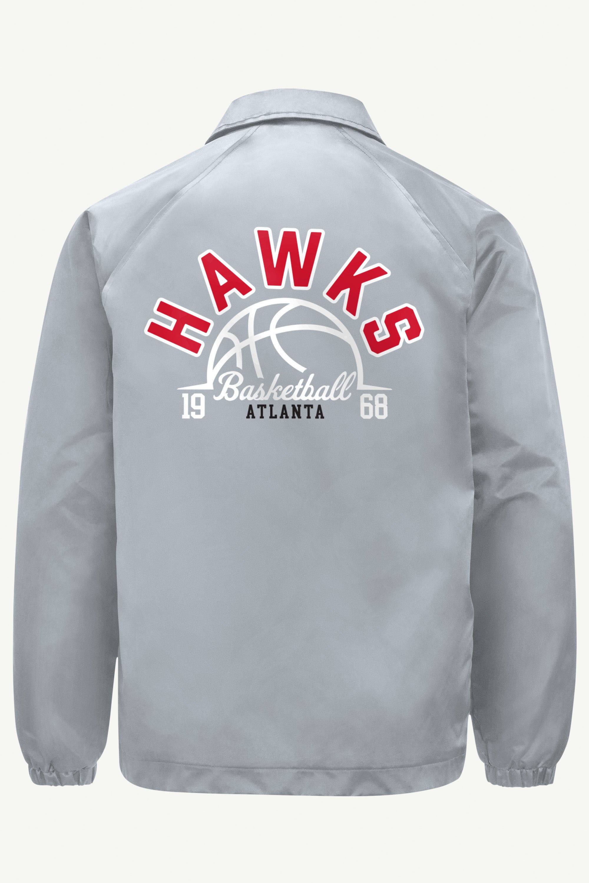 MENS ATLANTA HAWKS HALF BALL COACHES JACKET View 2 | NBA