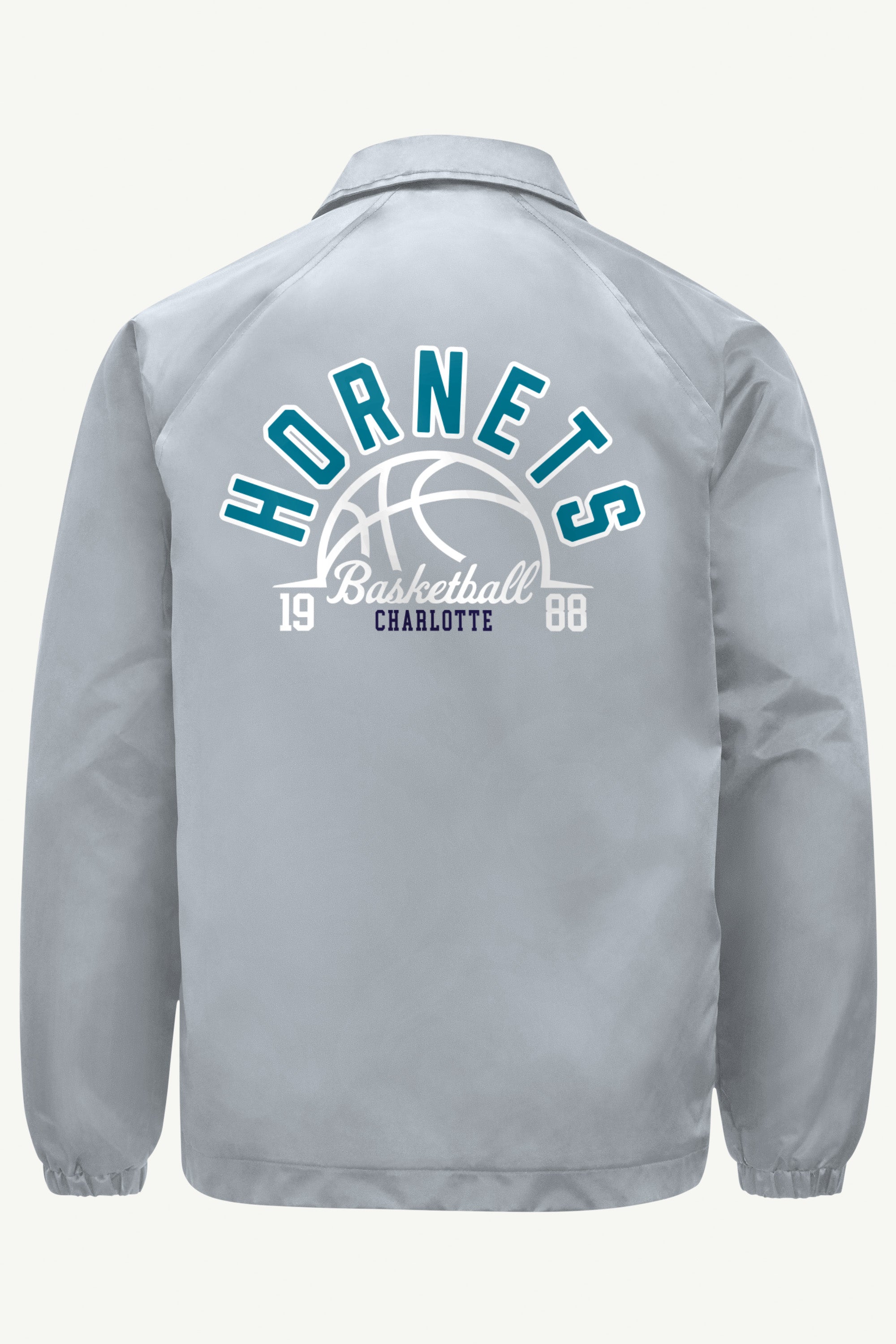 MENS CHARLOTTE HORNETS HALF BALL COACHES JACKET View 2 | Starter Jackets