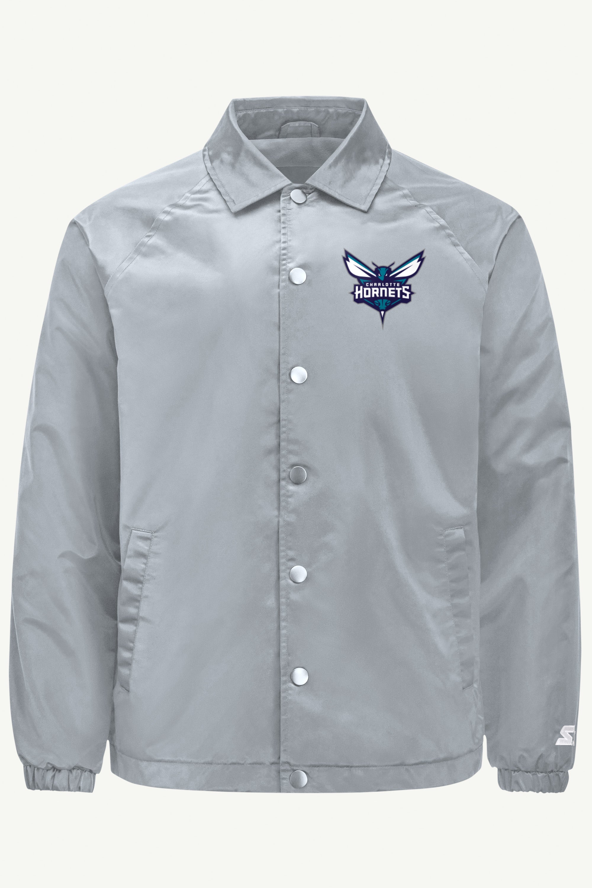 MENS CHARLOTTE HORNETS HALF BALL COACHES JACKET View 1 | Starter Jackets