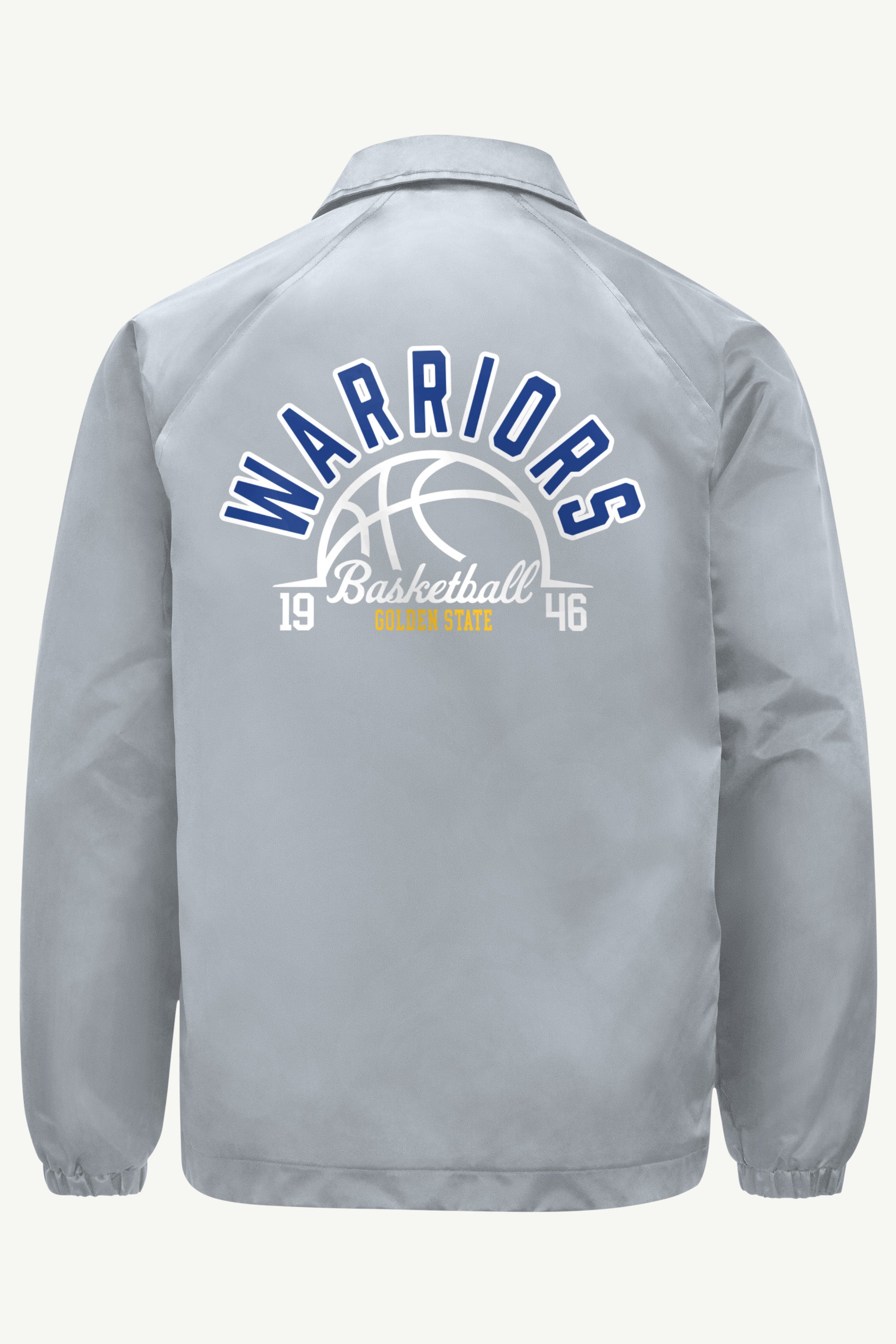 MENS GOLDEN STATE WARRIORS HALF BALL COACHES JACKET View 2