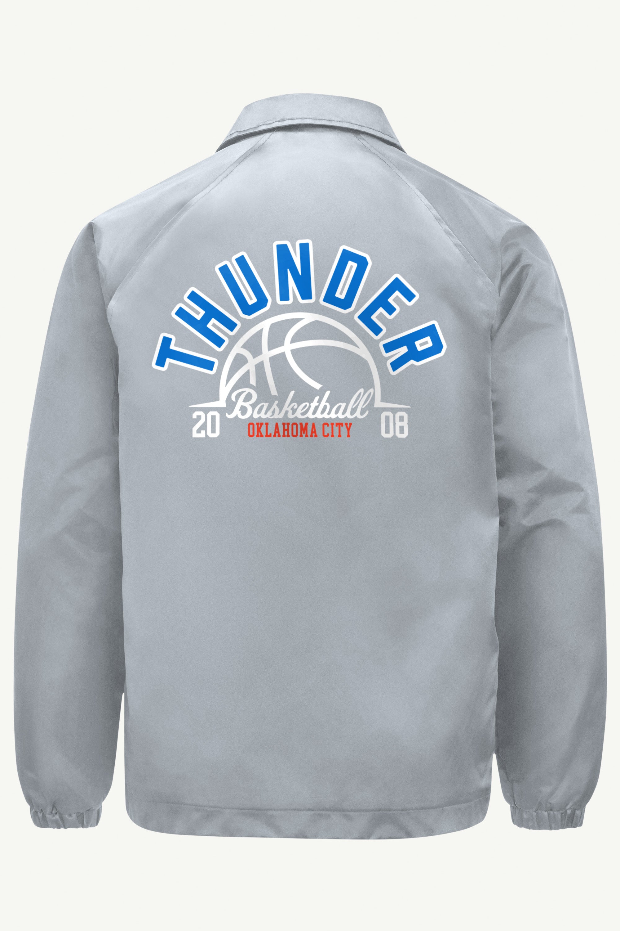 MENS OKLAHOMA CITY THUNDER HALF BALL COACHES JACKET View 2