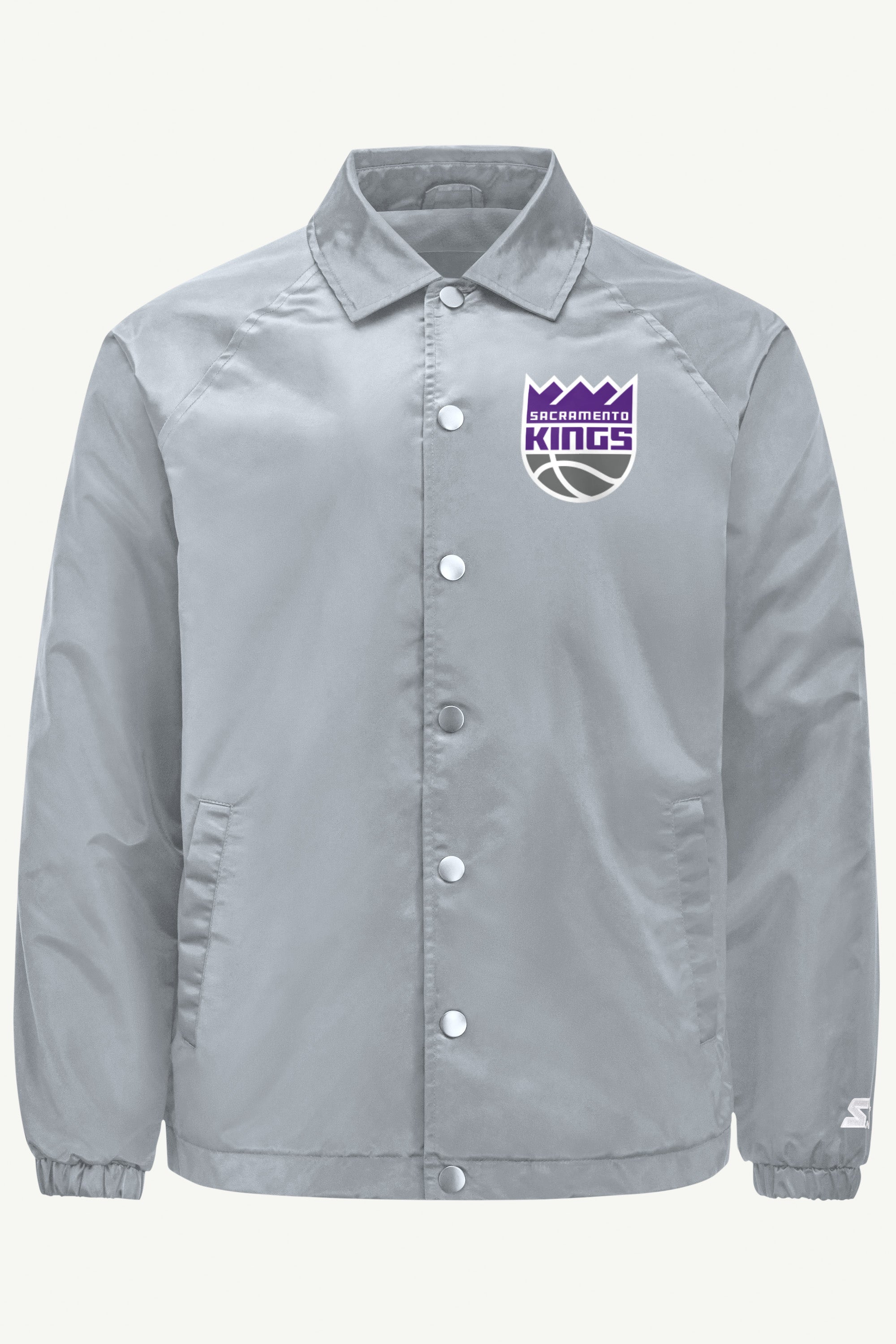 MENS SACRAMENTO KINGS HALF BALL COACHES JACKET View 1