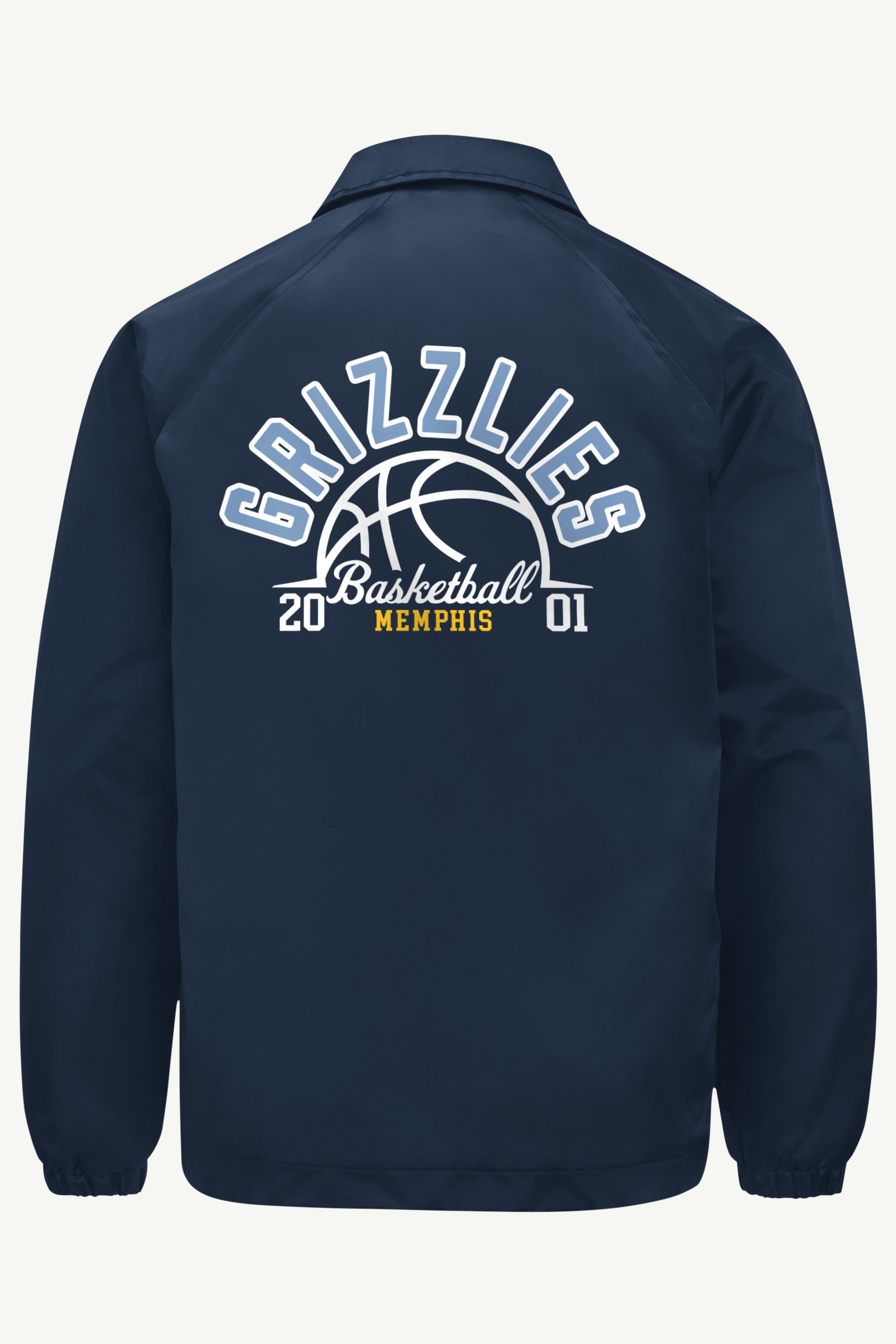 MENS MEMPHIS GRIZZLIES HALF BALL COACHES JACKET View 2 | Men's Jackets