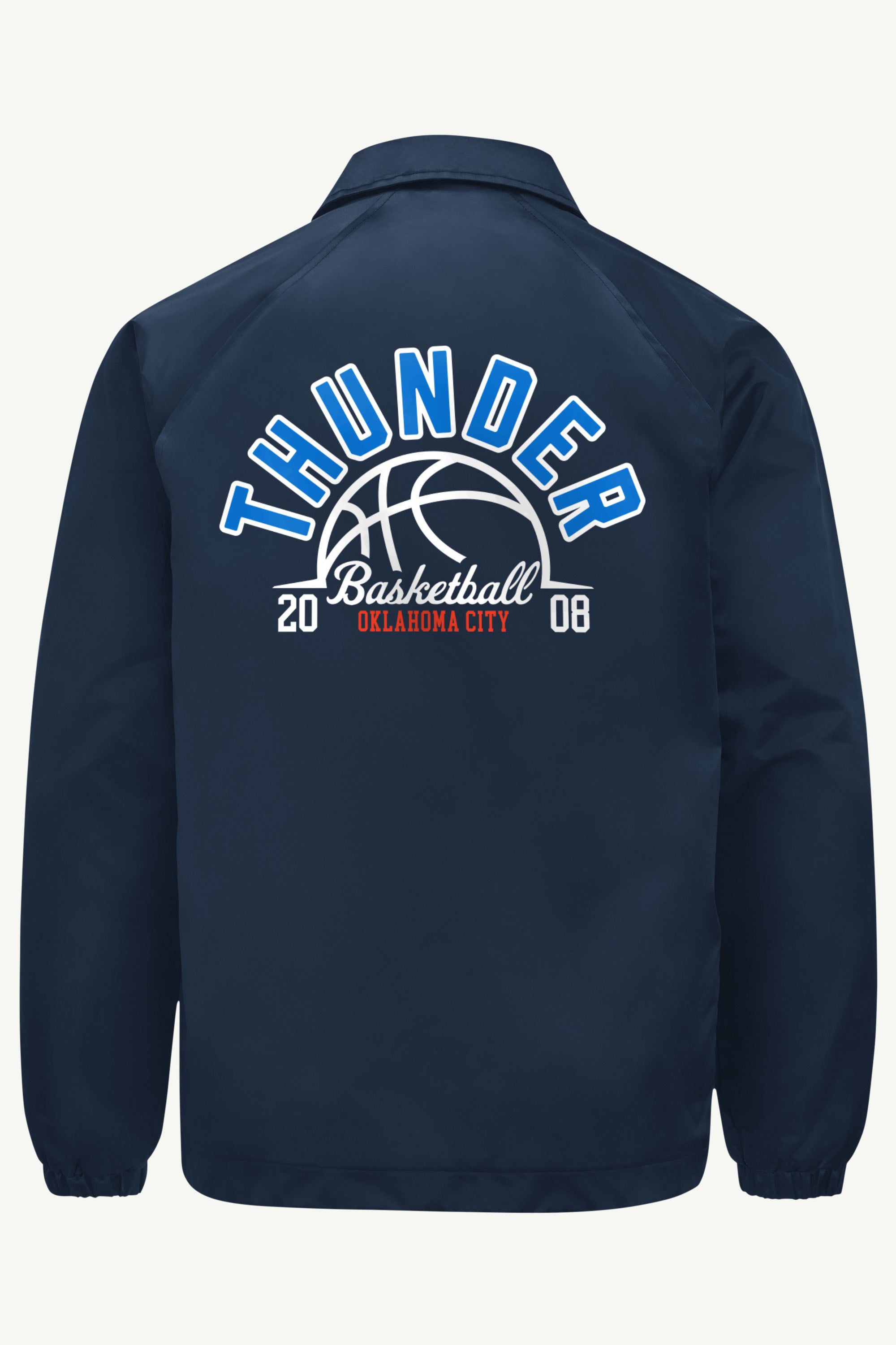 MENS OKLAHOMA CITY THUNDER HALF BALL COACHES JACKET View 2