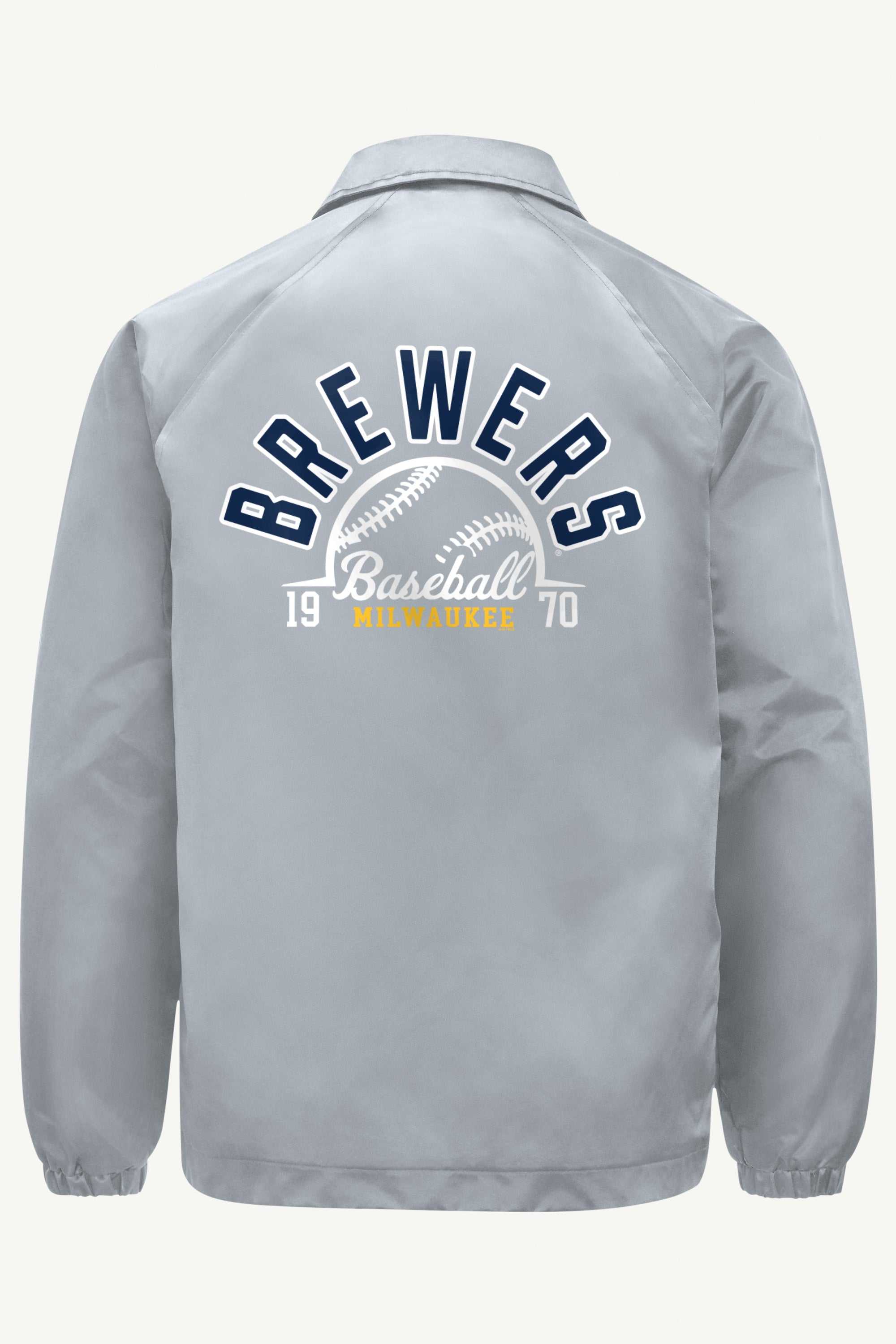 MENS MILWAUKEE BREWERS RETRO TEAM COACHES JACKET View 2 | Men's Jackets
