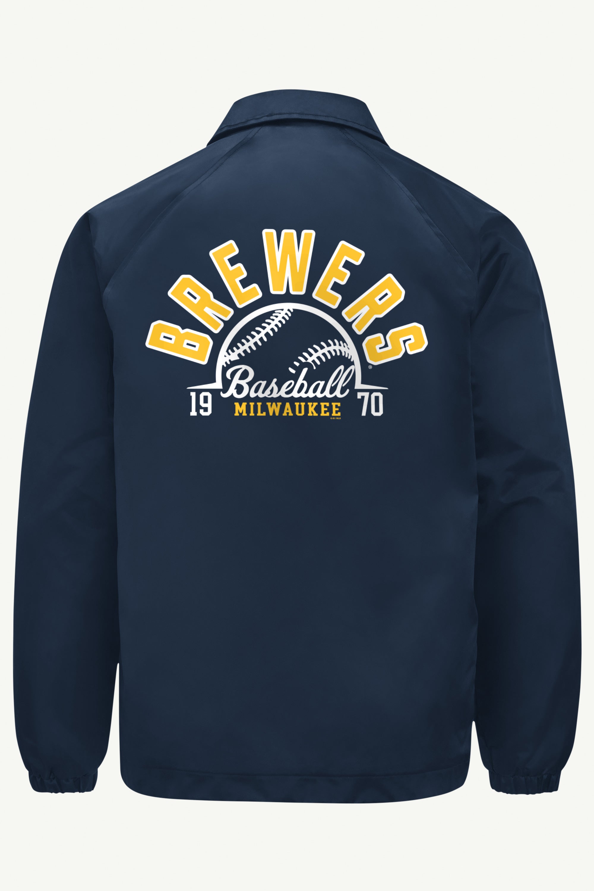 MENS MILWAUKEE BREWERS RETRO TEAM COACHES JACKET View 2