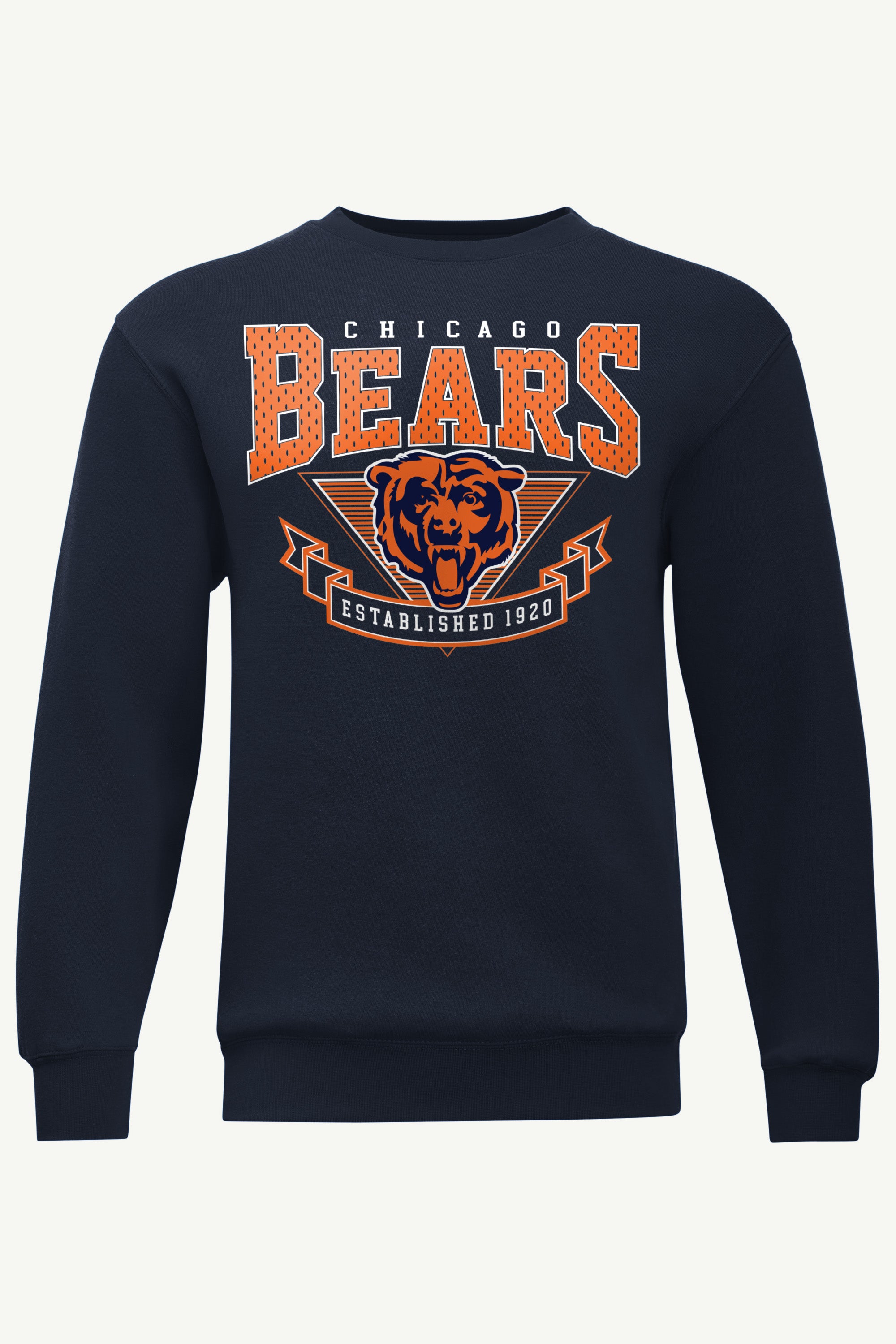 Chicago Bears, Vintage-Inspired Men's Chicago Bears 80's Inspired Sweatshirt in Navy