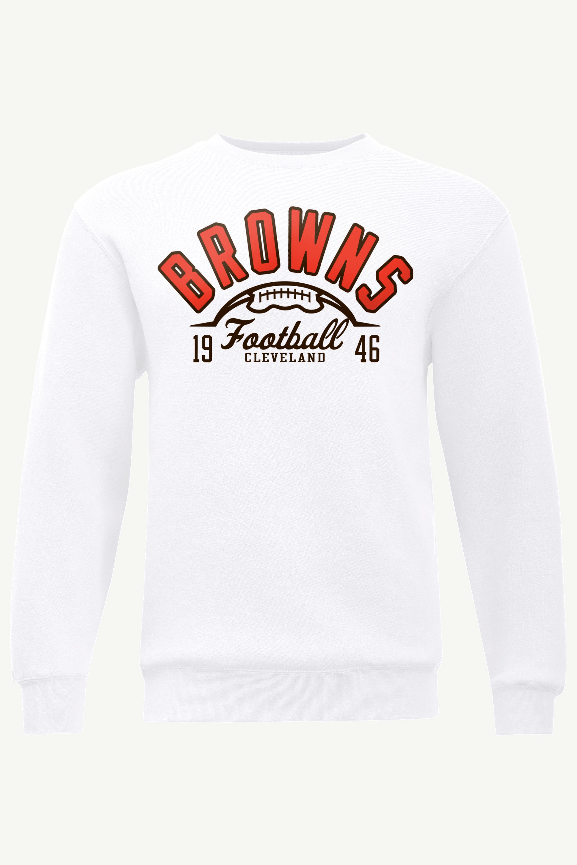MENS CLEVELAND BROWNS HALF BALL SWEATSHIRT View 1 | Cleveland Browns MENS CLEVELAND BROWNS HALF BALL SWEATSHIRT View 1 | Cleveland Browns