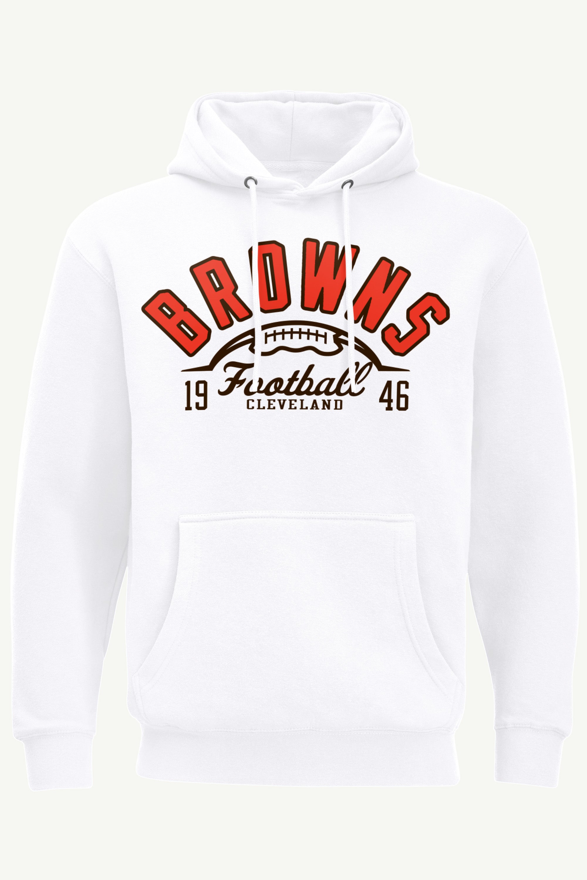 MENS CLEVELAND BROWNS HALF BALL HOODIE View 1 | Cleveland Browns MENS CLEVELAND BROWNS HALF BALL HOODIE View 1 | Cleveland Browns